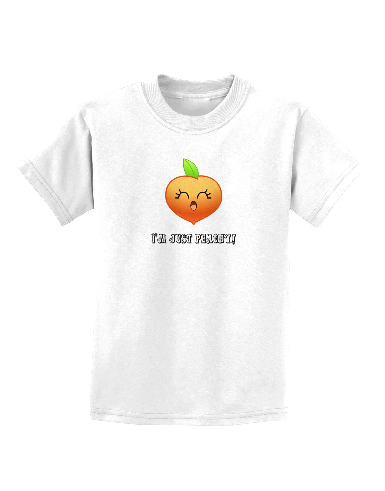 TooLoud Everything is Peachy Kids T-Shirt | Cute Graphic Tee for Boys & Girls | Soft Cotton Comfort | Perfect for Playdates, School & Family Outings