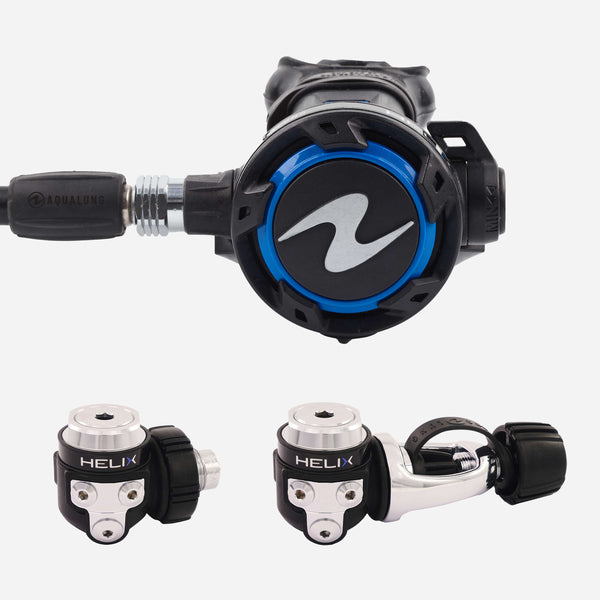 Aqualung Helix Scuba Diving Regulator - First Stage & Second Stage - Professional Grade for Deep Sea Diving & Underwater Exploration