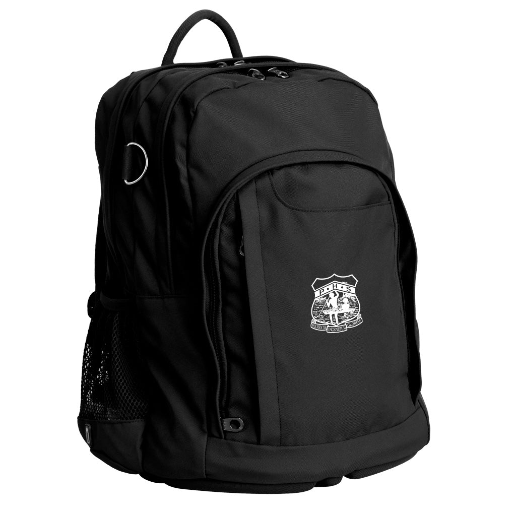 Parramatta High School 37L Black Senior Osteo Tuff Backpack - Durable School Bag for Students, Perfect for Books, Laptops & Daily Essentials