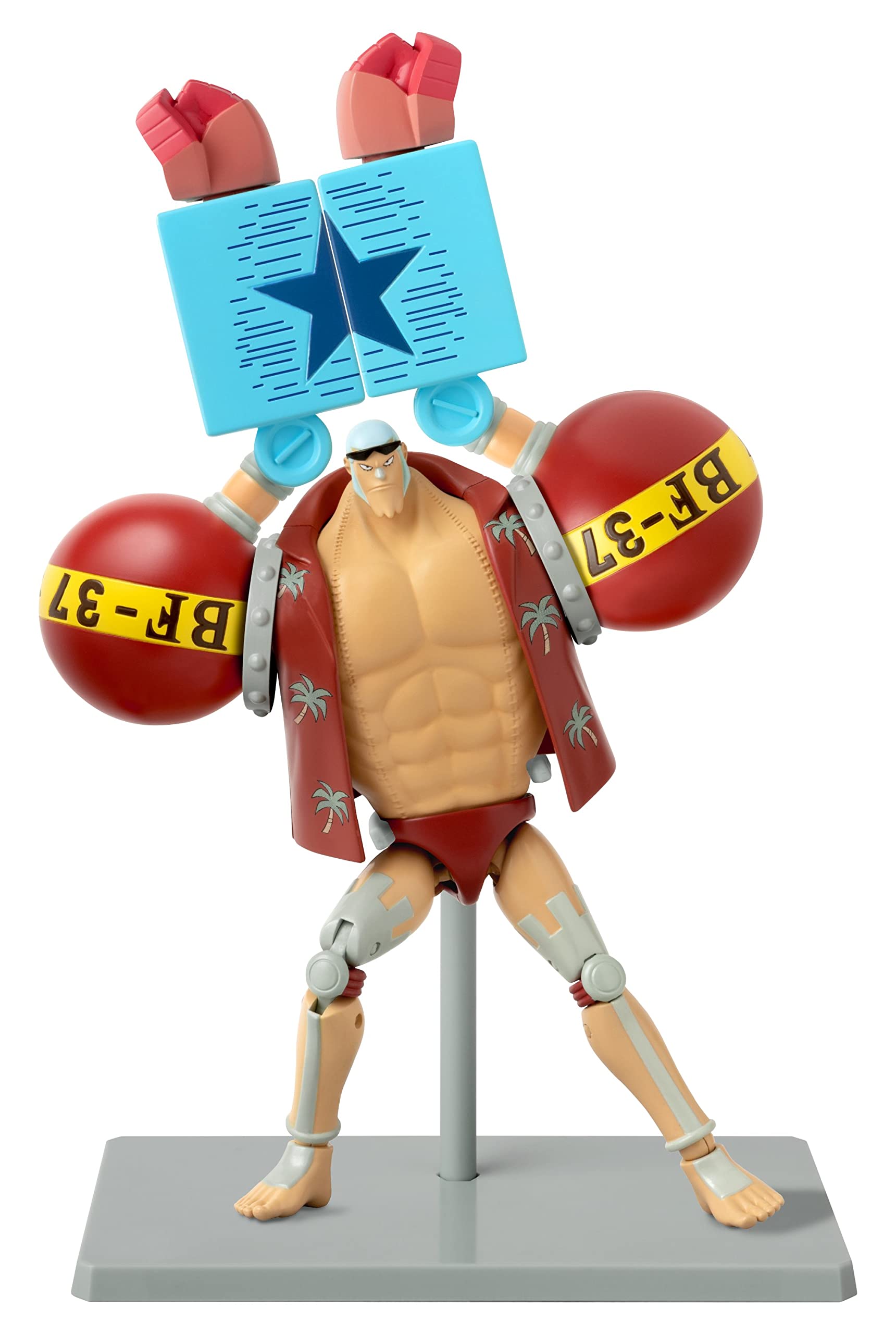 BANDAI One Piece Franky Action Figure 17cm Articulated Anime Collectible with Display Stand | Pirate Toys for Anime Fans | Perfect Gift for One Piece Lovers | Great for Display, Collection, and Role Play