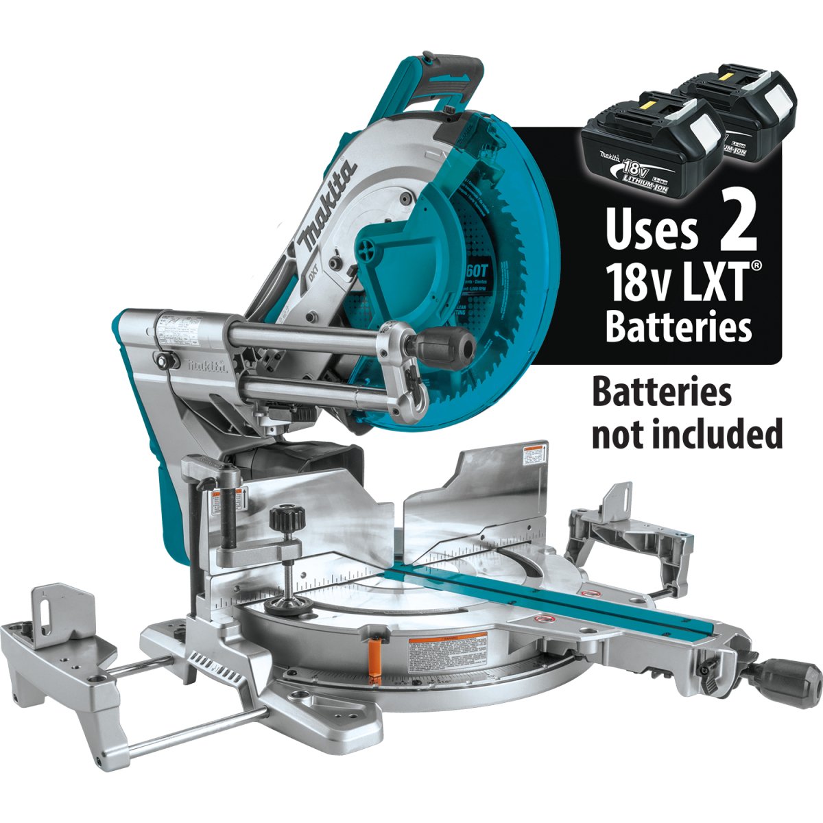 36V (18V X2) LXT® Brushless Cordless 12-Inch Dual-Bevel Sliding Compound Miter Saw with Laser Guide - Perfect for Woodworking, Carpentry, and DIY Home Improvement Projects