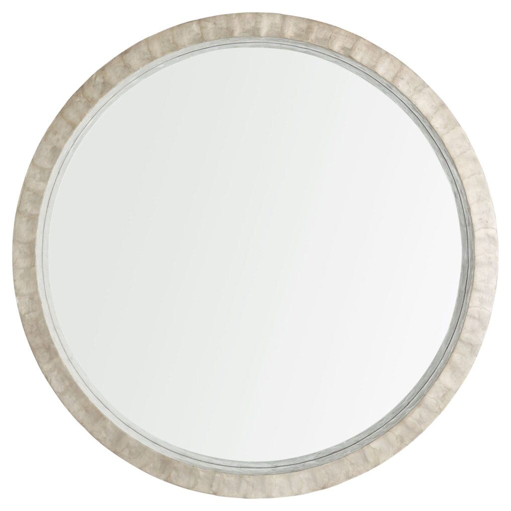 Cyan Design 11594 Triton Round Mirror - Large Taupe Wall Mirror for Living Room, Bedroom & Bathroom Decor