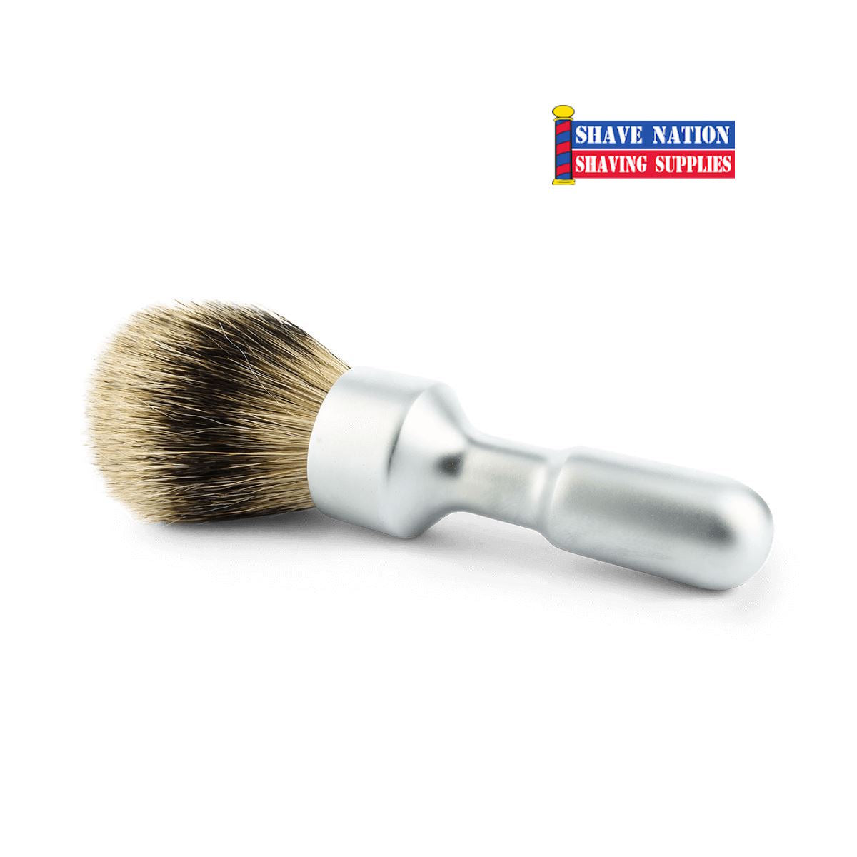 Merkur Futur Pure Badger Shaving Brush with Satin Handle - Premium Wet Shaving & Grooming Essential for Men