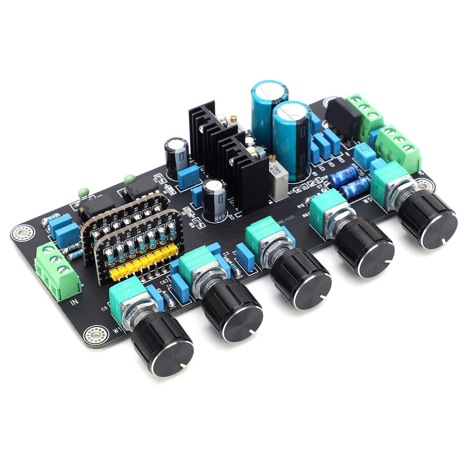 Bognajin 2604AD827 Stereo Preamp Tone Board - Amplifier Volume Bass Treble Control Board for DIY Audio Projects & Home Theater Systems