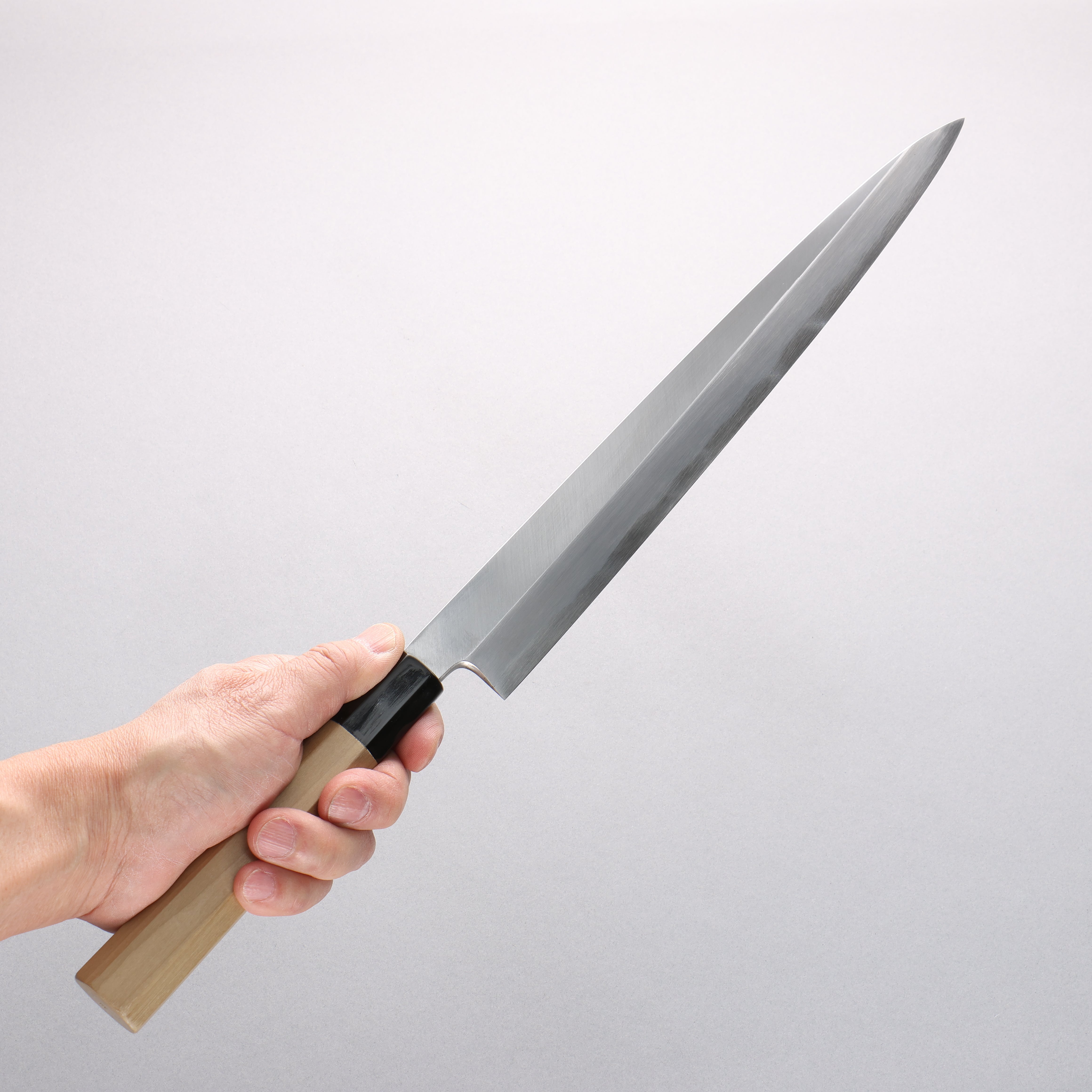 Premium White Steel No.2 Yanagiba Sushi Knife 300mm - Magnolia Wood Handle with Water Buffalo Horn Ferrule - Perfect for Sushi Chefs & Japanese Cuisine Preparation