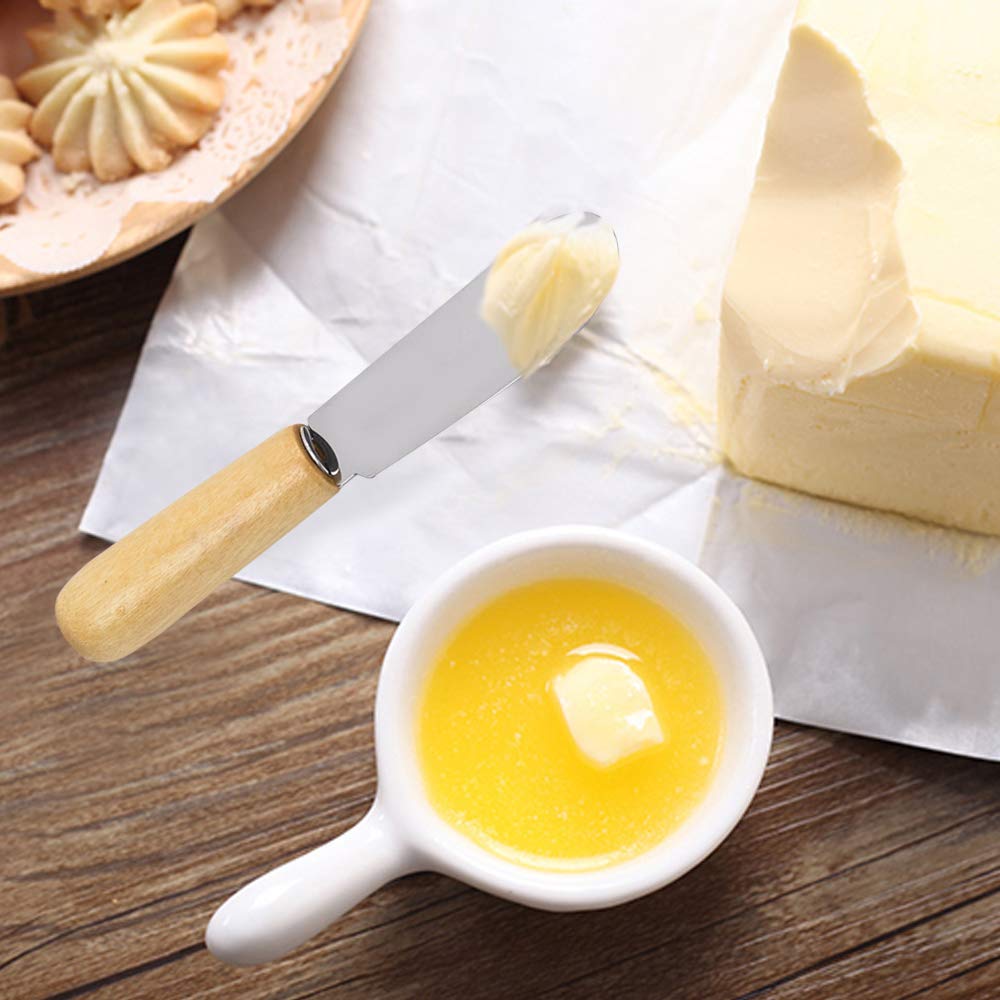 Premium Wooden Butter Knives Set of 10 - 4 Inch Sandwich Spreaders for Cream Cheese, Jam & Condiments - Perfect for Breakfast, Tea Parties & Catering Events