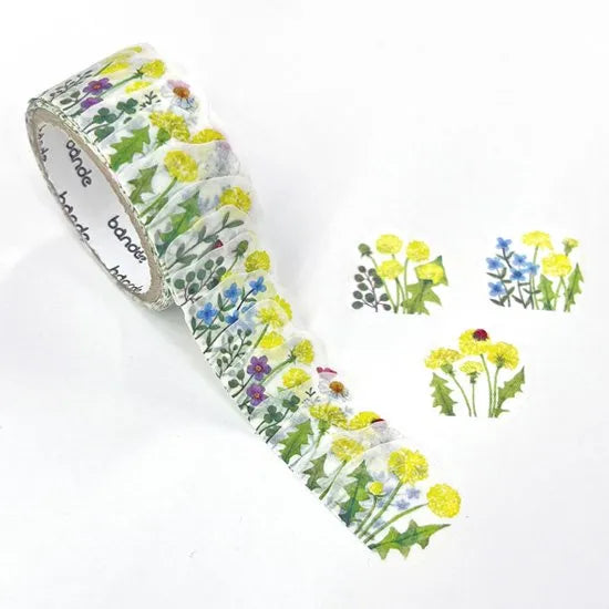Dandelion Field Sticker Roll - Waterproof Vinyl Decals for Scrapbooking, Journals, Laptops, DIY Crafts - Perfect for Home Decor, Gift Wrapping & Planner Stickers