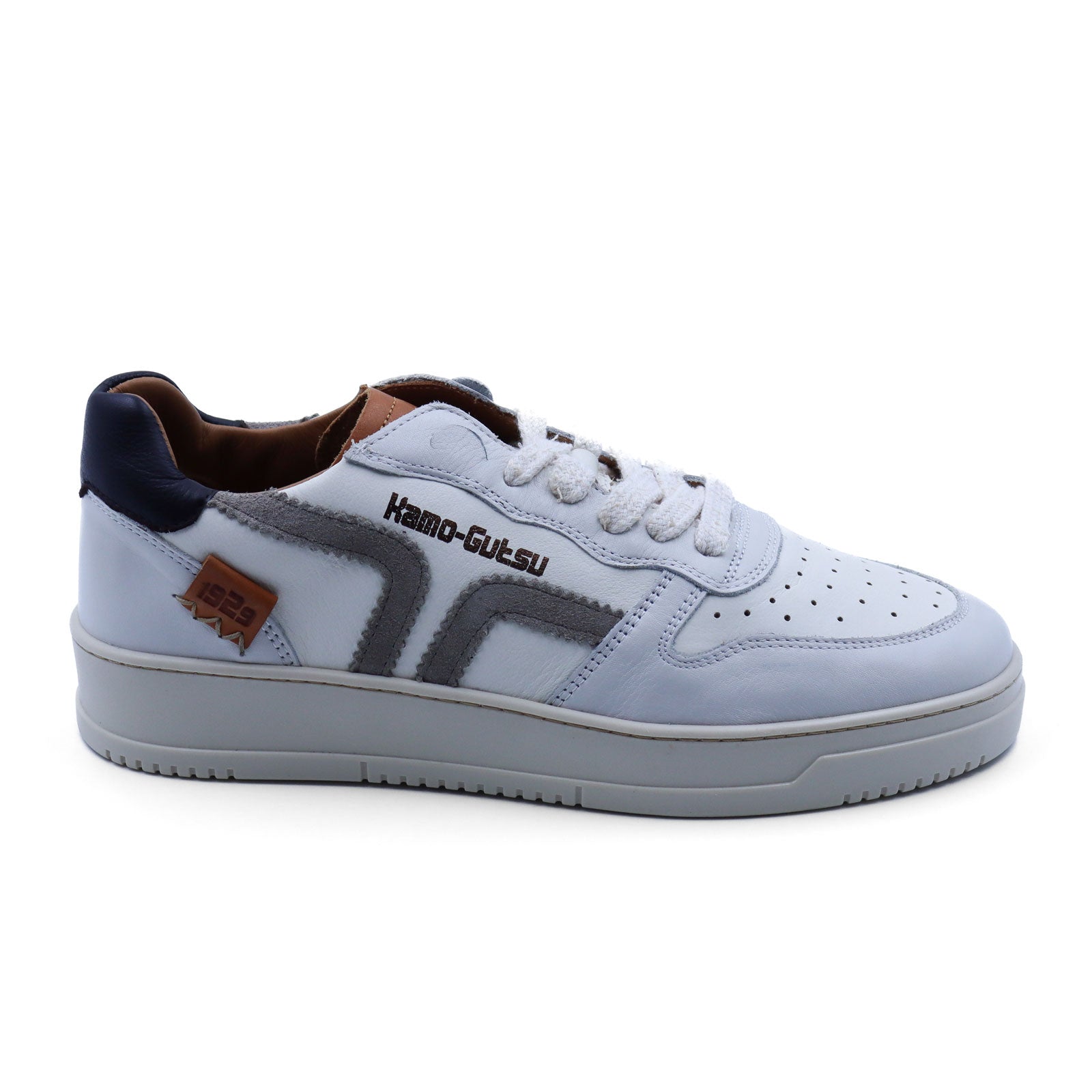 Kamo Gutsu CAMPO 048 Men's Sneakers - White/Tundra/Brown | Casual Walking Shoes for Men | Perfect for Daily Wear, Gym & Outdoor Activities