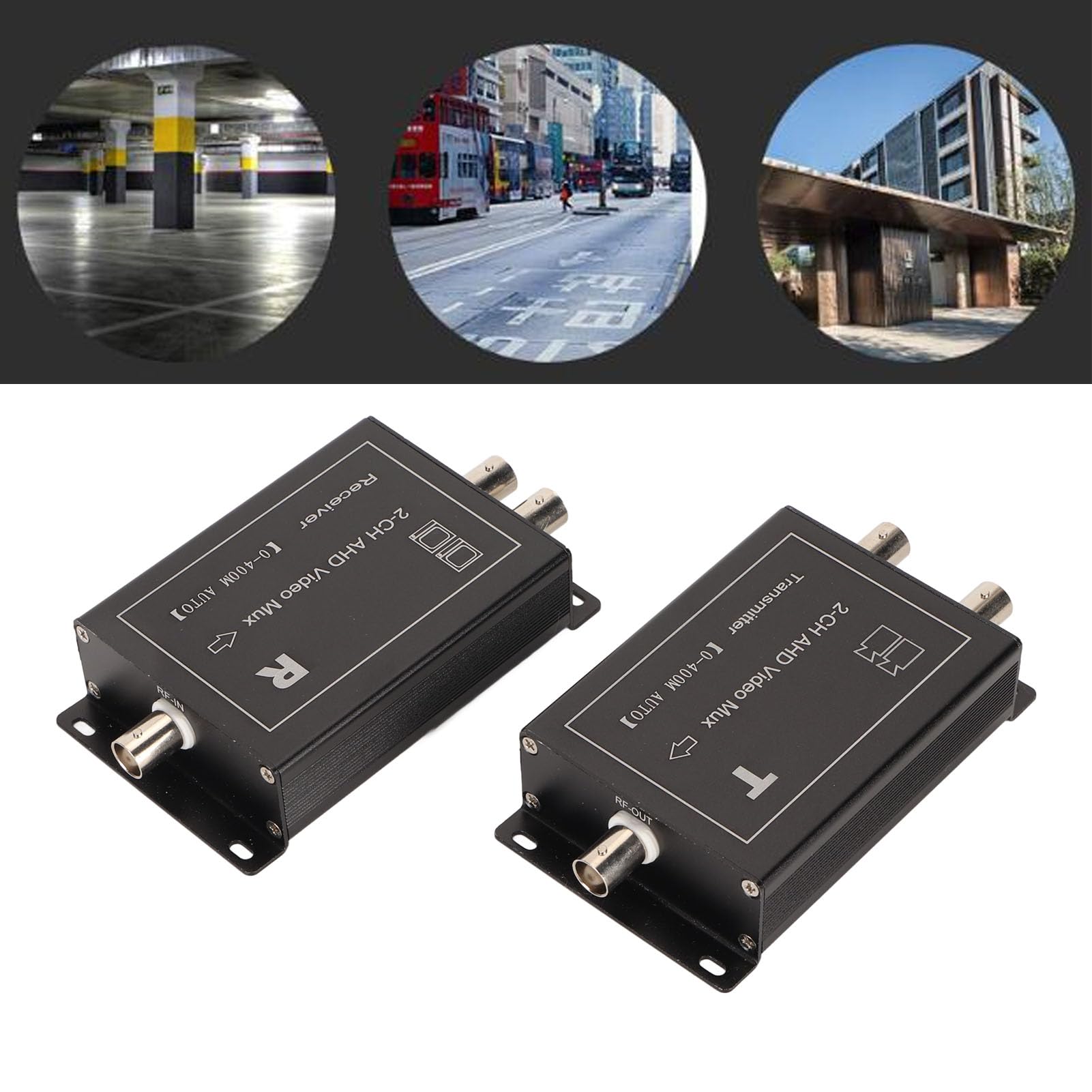 2-Channel 400m AHD/CVBS Video Multiplexer - Hot Swap for Security Cameras
