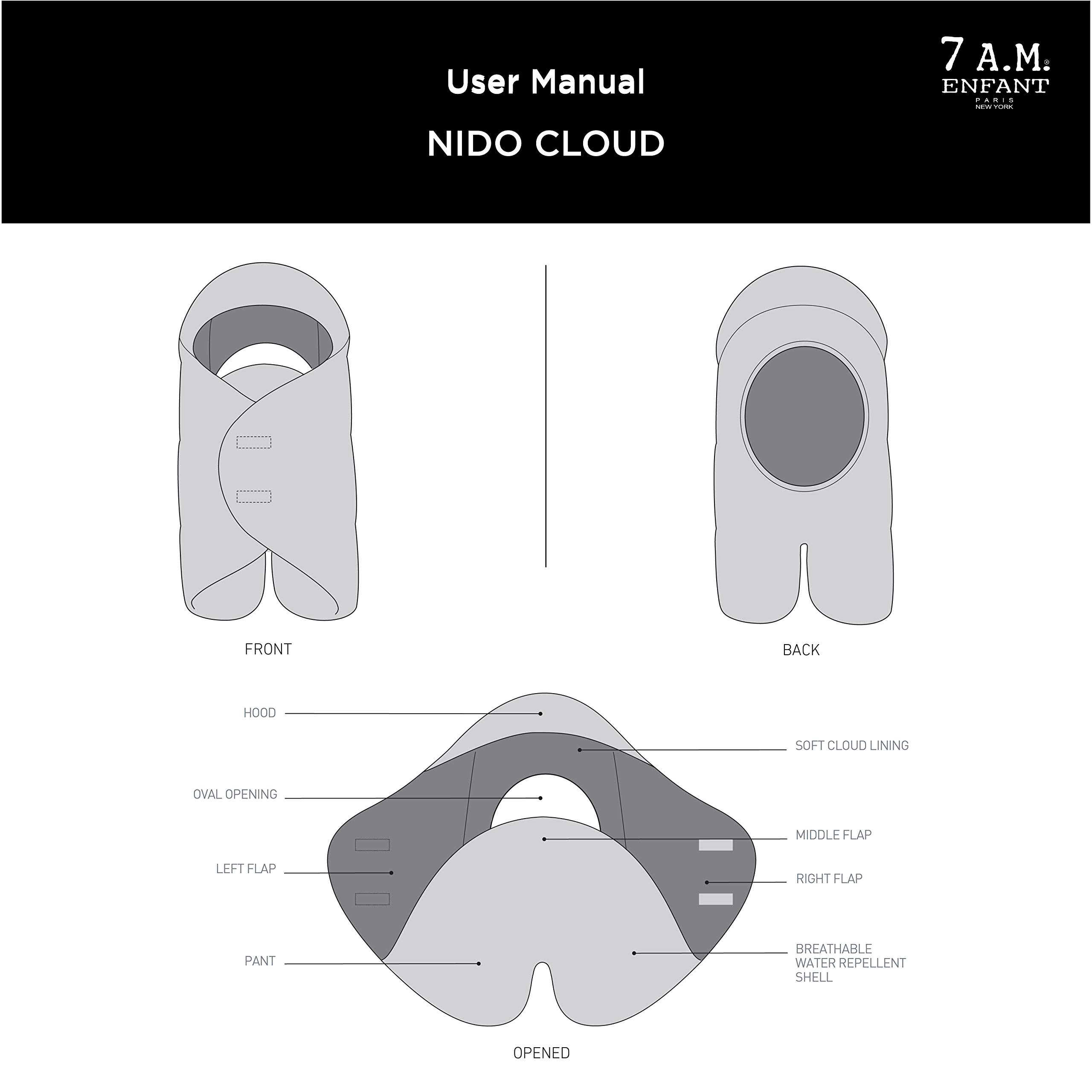 7AM Enfant Baby Car Seat Cover - Nido Quilted Infant Car Seat Protector with Hood & Soft Plush Lining | Universal Fit for Strollers & Car Seats | Perfect for Winter, Travel & Outdoor Adventures