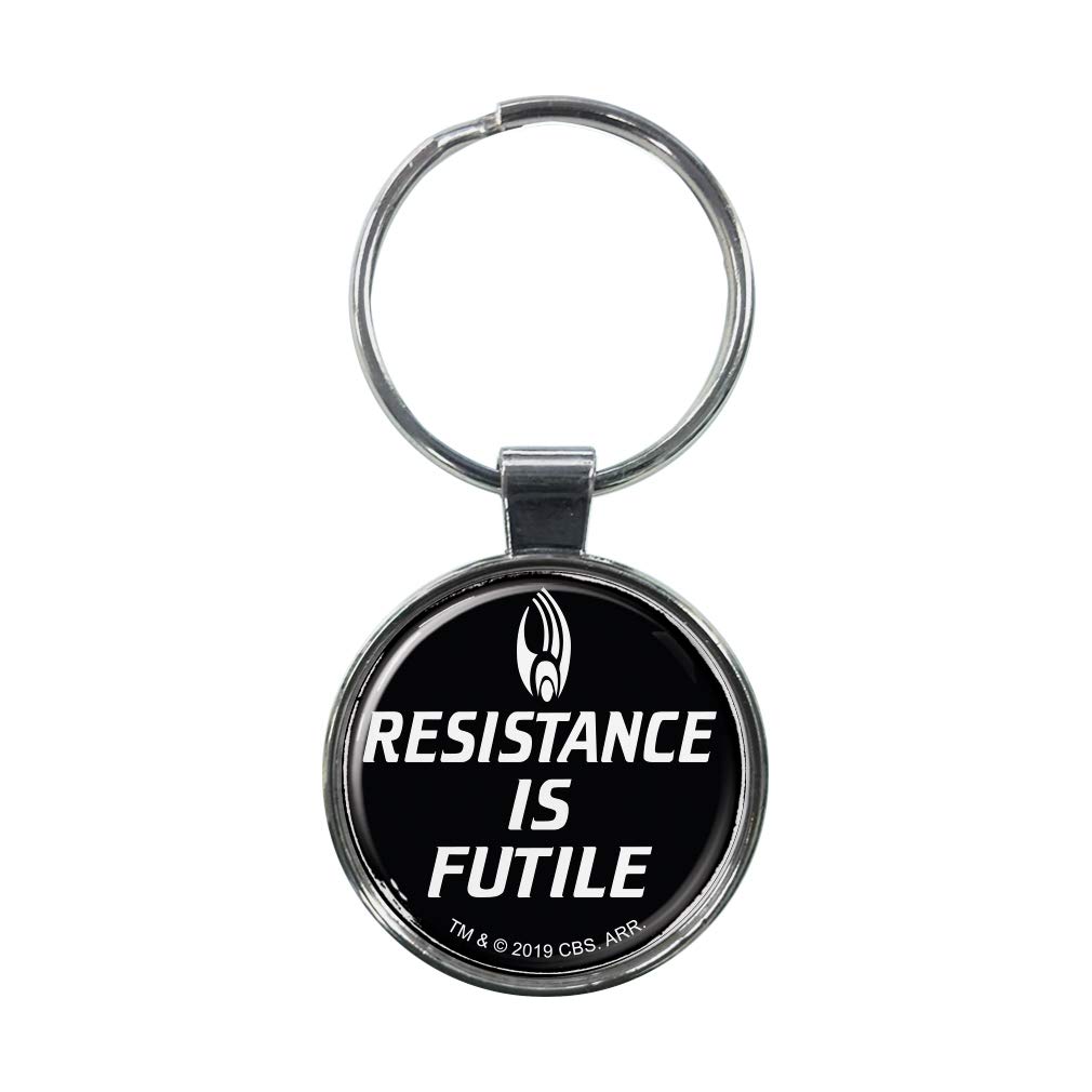 Star Trek Resistance is Futile Keychain - Ata-Boy Collectible Keyring for Trekkie Fans | Perfect Gift for Sci-Fi Enthusiasts & Star Trek Merchandise Collectors | Great for Conventions, Cosplay & Everyday Use