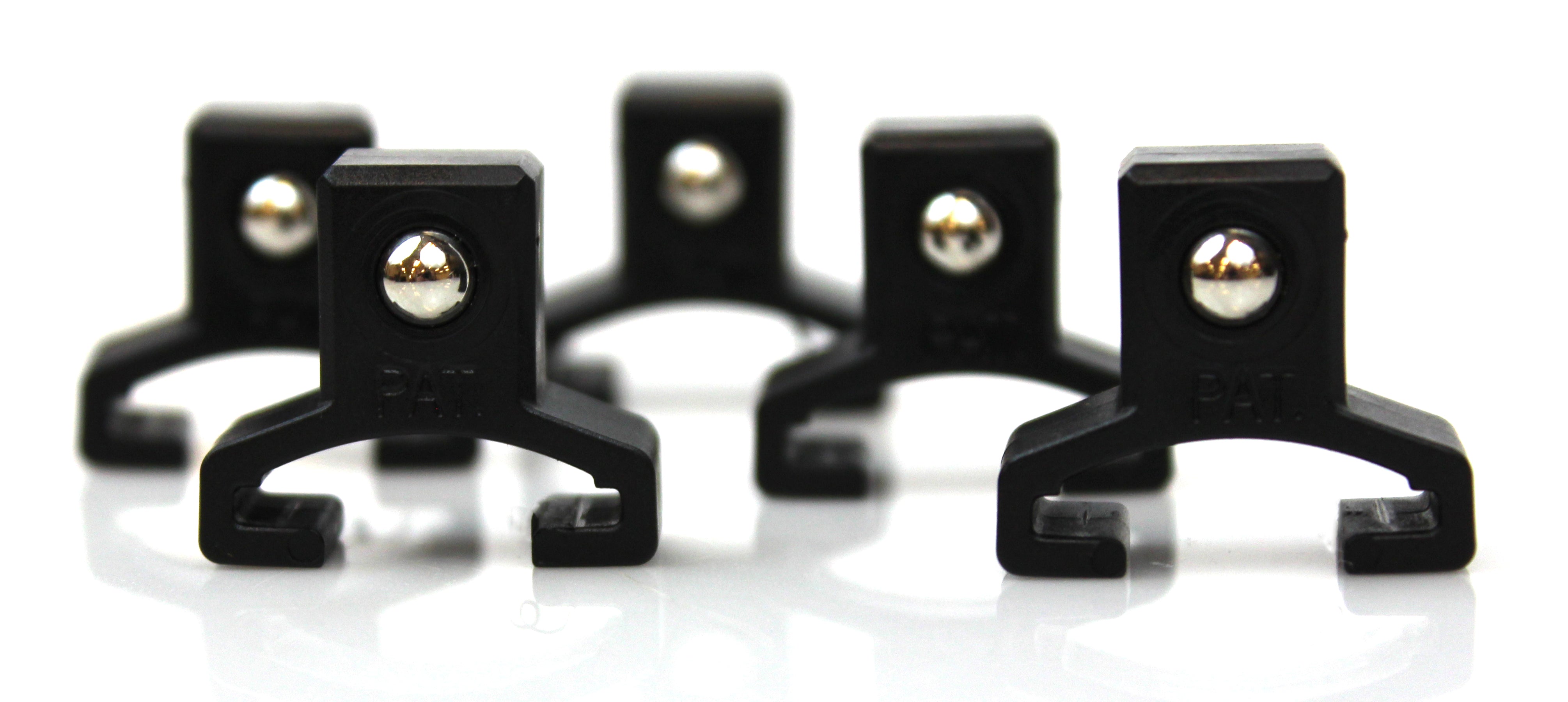 1/2 Inch Drive Magnetic Rail Socket Clips - 5 Piece Set for Automotive & DIY Tool Kits - Secure Socket Storage for Mechanics & Home Repair