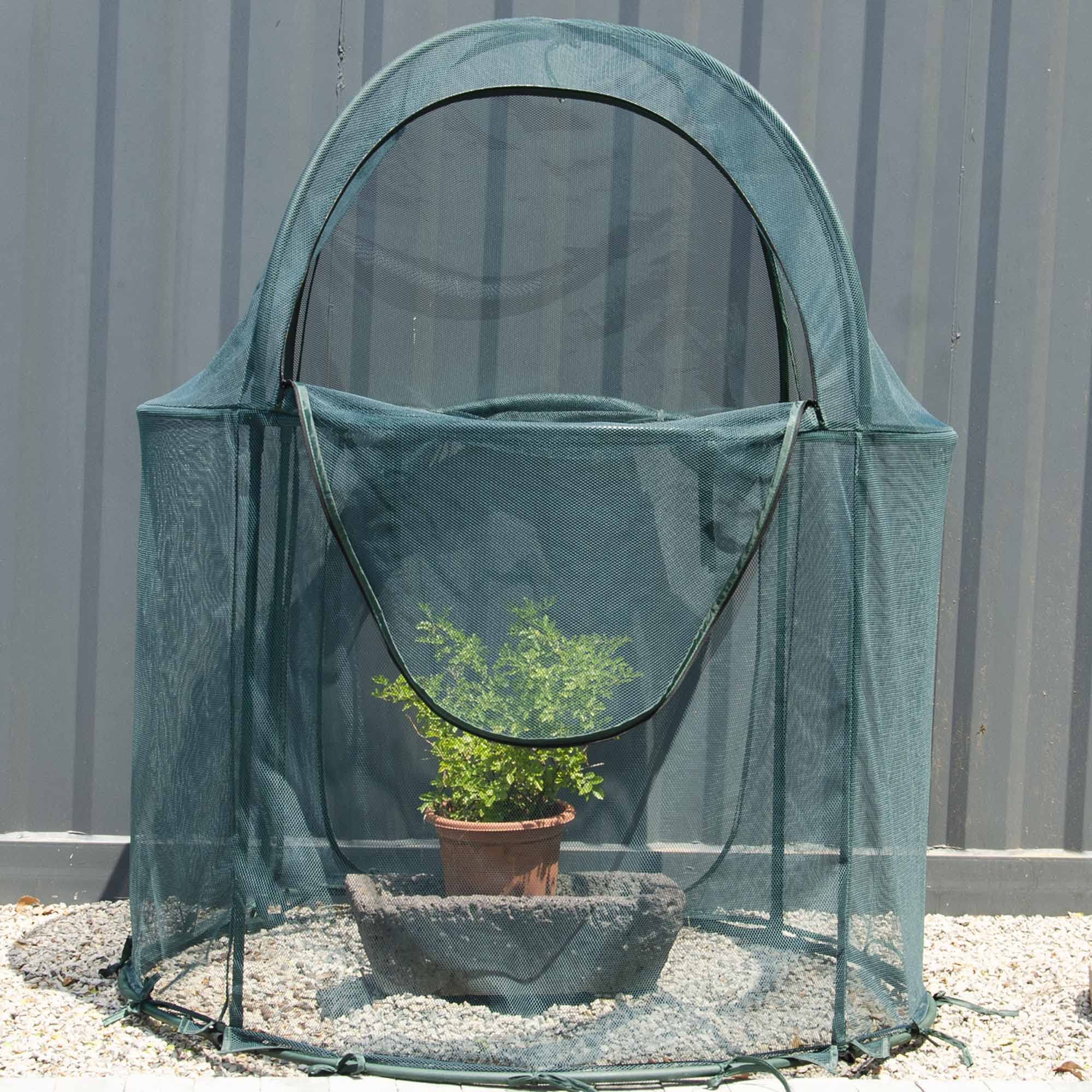 4'x4' Round Large Plant Mesh Cover - 4.9FT Tall Garden Netting Cage for Vegetables & Fruits | Durable Pest Protection | Perfect for Raised Beds, Greenhouses & Outdoor Gardening