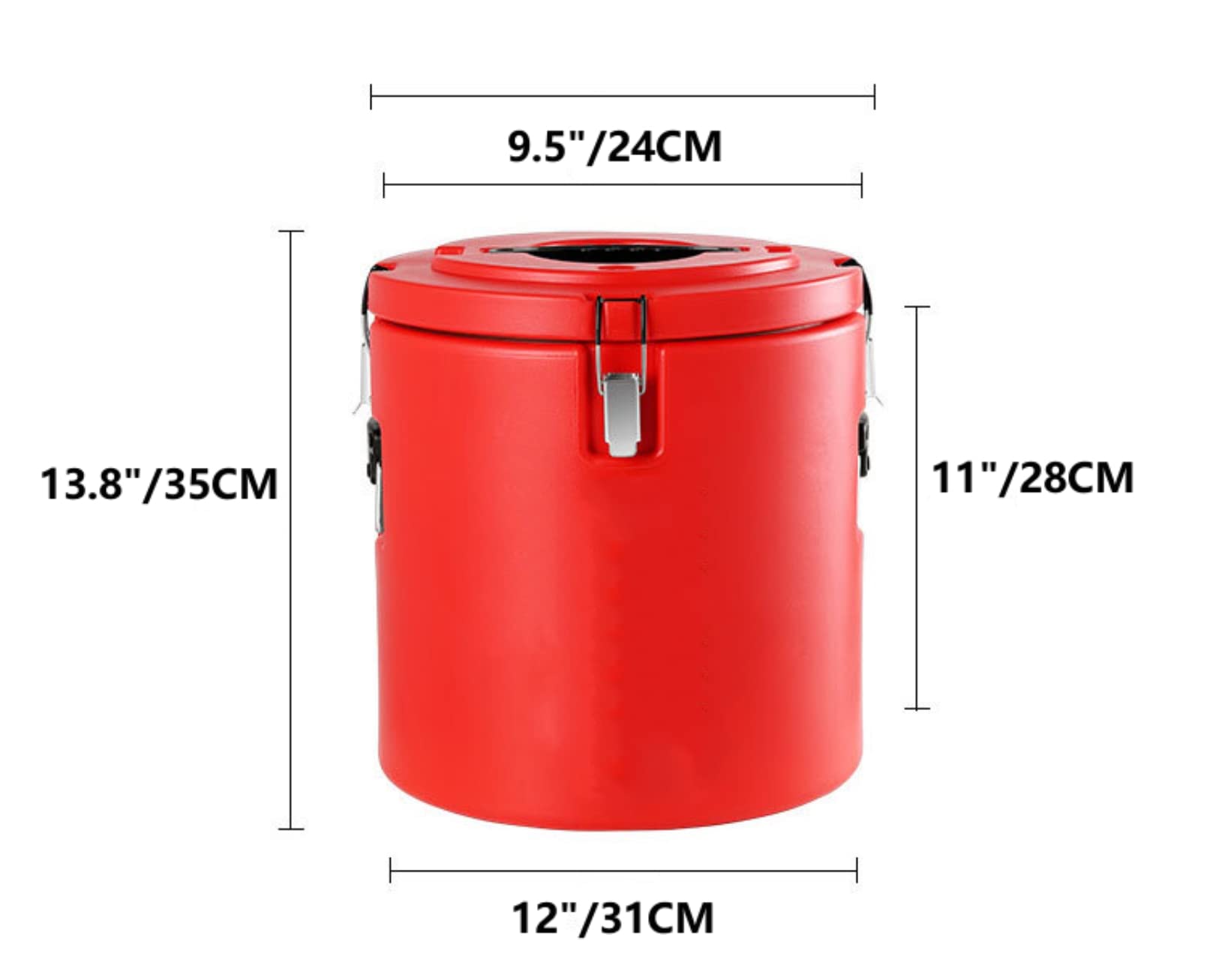 Insulated Soup Pan Carrier - 15 Quart (3.75 Gallon) Commercial Hot & Cold Food Warmer Box with Stainless Steel Lining & Dust Cover - Portable Large Capacity Insulated Cooler for Catering, Restaurants, Picnics & Outdoor Events