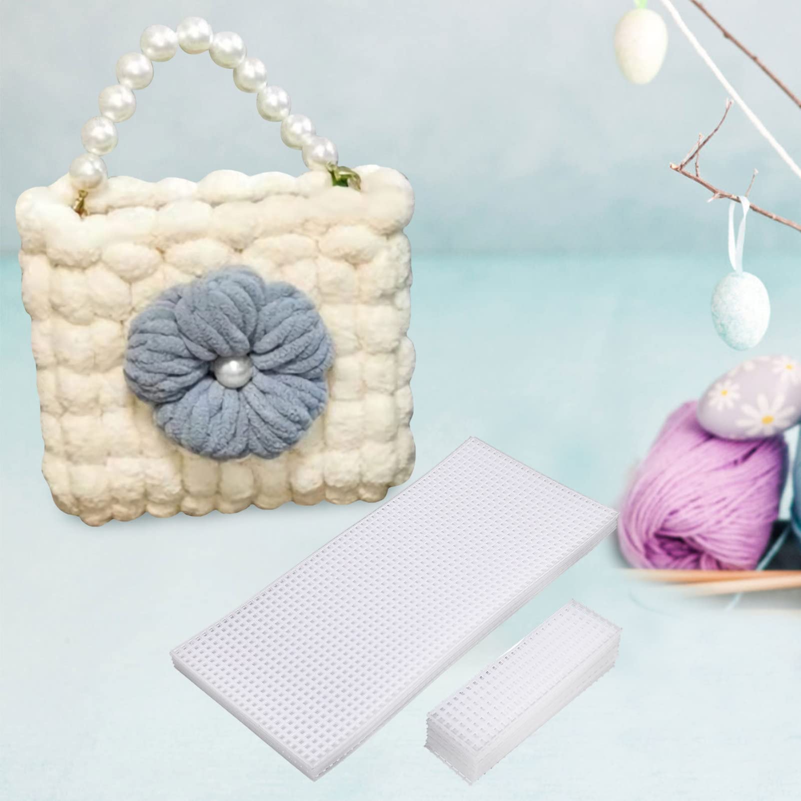 10-Piece Woven Mesh Bag Weaving Board Kit - Grid Plate Embroidery Bag for Crochet Projects, DIY Craft Supplies & Handmade Bag Making - Perfect for Knitting, Macrame, and DIY Woven Bags