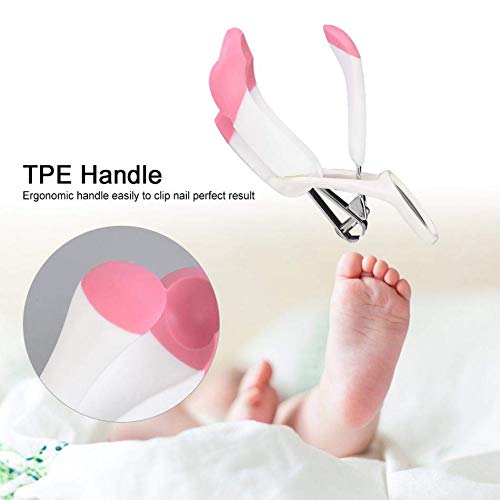 LAFILLETTE Pink Baby Nail Clipper with Magnifying Glass - Safe & Easy Infant & Toddler Nail Care Tool for Newborns - Perfect for Travel & Home Grooming