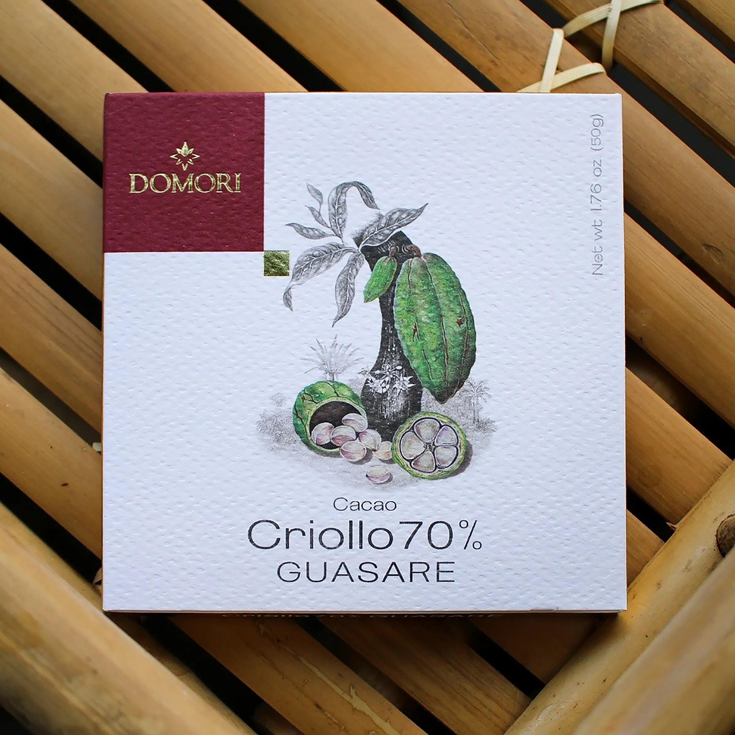 Domori Guasare 70% Dark Chocolate Bar - Premium Criollo Cocoa for Baking, Gifts & Healthy Snacking