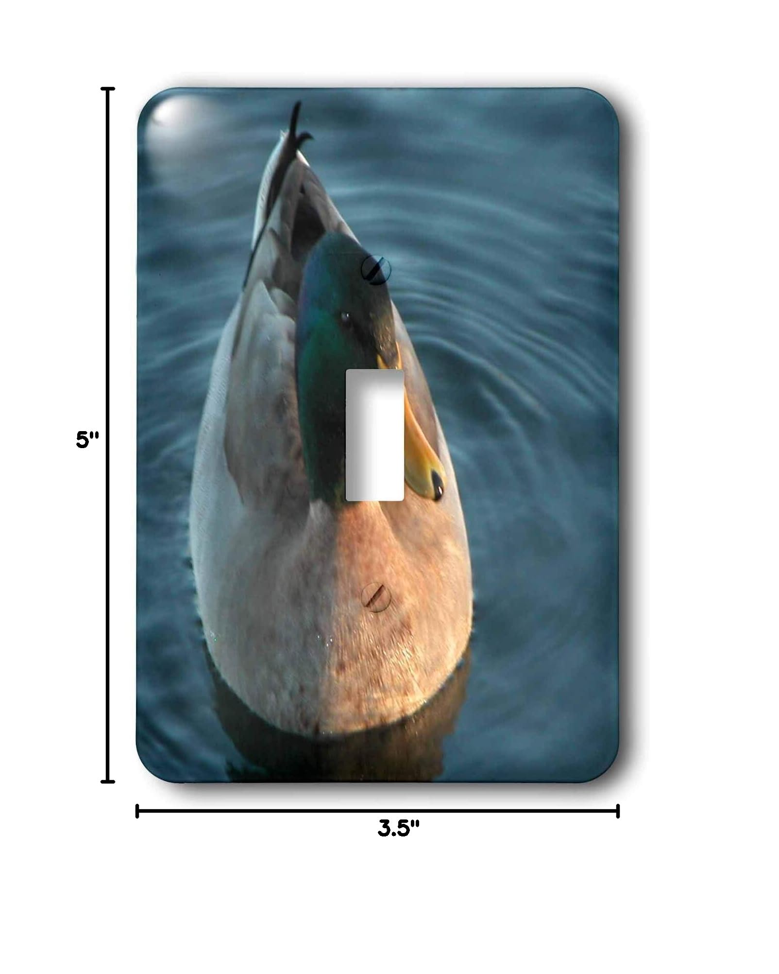 3D Rose Drake Mallard Duck Toggle Switch Cover - Decorative Light Switch Plate for Home, Office, Nursery - Funny Duck-Themed Electrical Accessory for Fans of Cartoon Characters