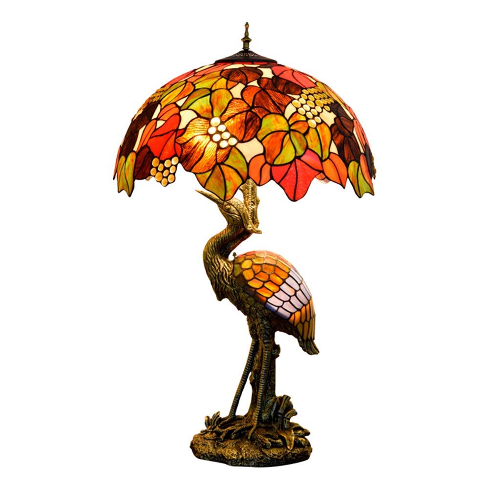 Handmade Tiffany Style Stained Glass Table Lamp - 18