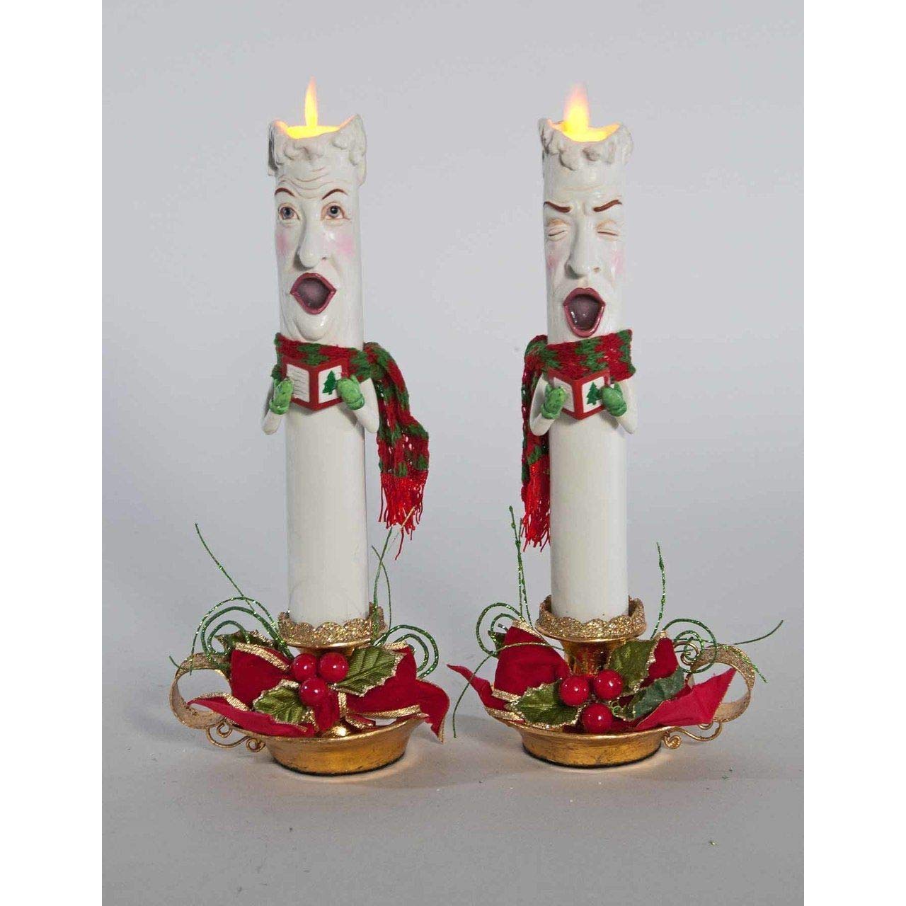 Katherine's Collection 2018 Christmas Caroling Candles - Santa Claus is Coming to Town Scented Candle Set of 2 | Holiday Home Decor, Gift for Christmas, Party & Festive Ambiance