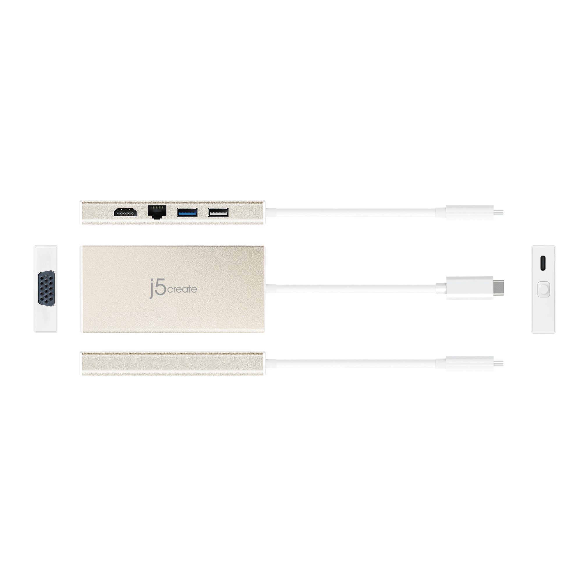 USB C Multiport Adapter with 100W Power Delivery - 4K HDMI, USB 3.0, Ethernet Port - Compatible with MacBook Pro/Air, Dell XPS, Chromebook - Perfect for Home Office, Business Travel & Online Meetings