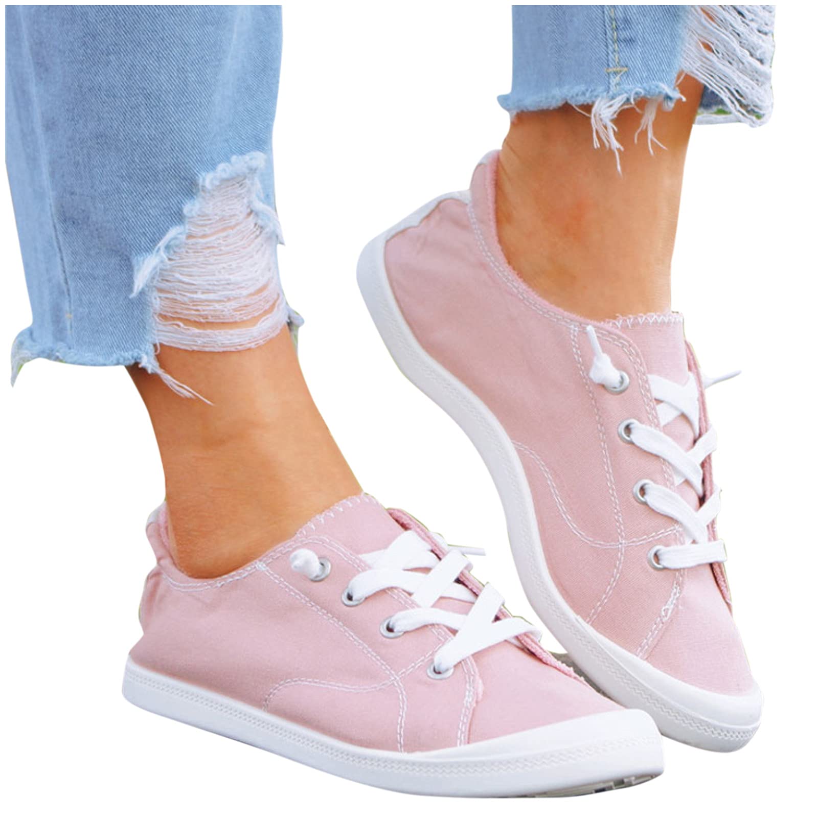 **NarZhou Women's Slip-On Sneakers - Lightweight Walking Shoes for Women, Casual Flat Fashion Shoes - Perfect for Walking, Running Errands & Everyday Comfort**