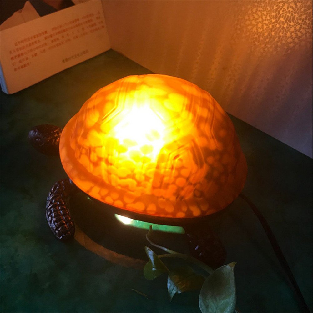 Turtle Shaped Table Lamp - Decorative Brown Night Light for Bedroom, Study & Restaurant | Cozy Ambient Lighting for Home & Office Decor