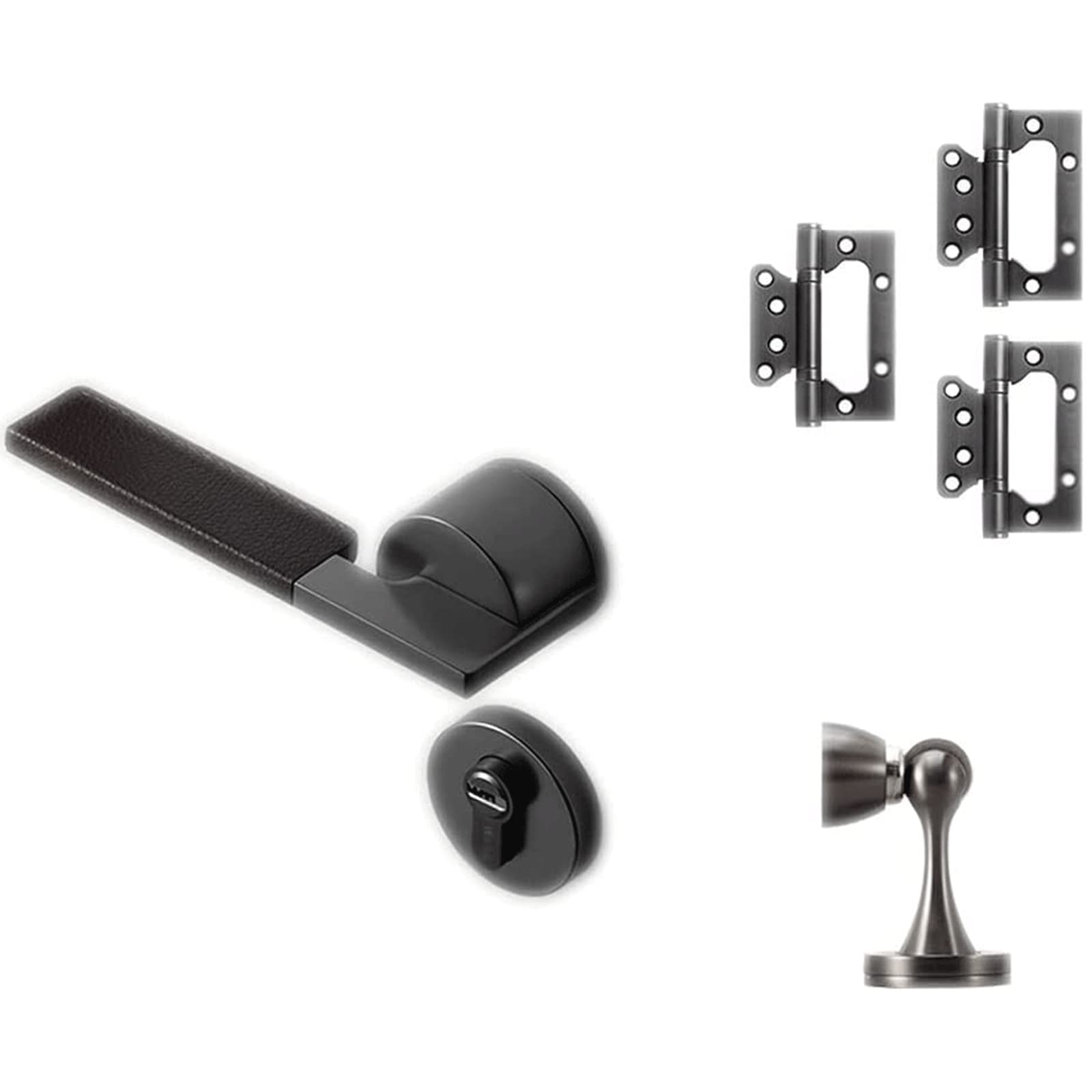 Silent Magnetic Door Lock with Key - Pure Copper Core Lever Handle for Home, Hotel & Office - Noise-Free & Secure Entry Solution