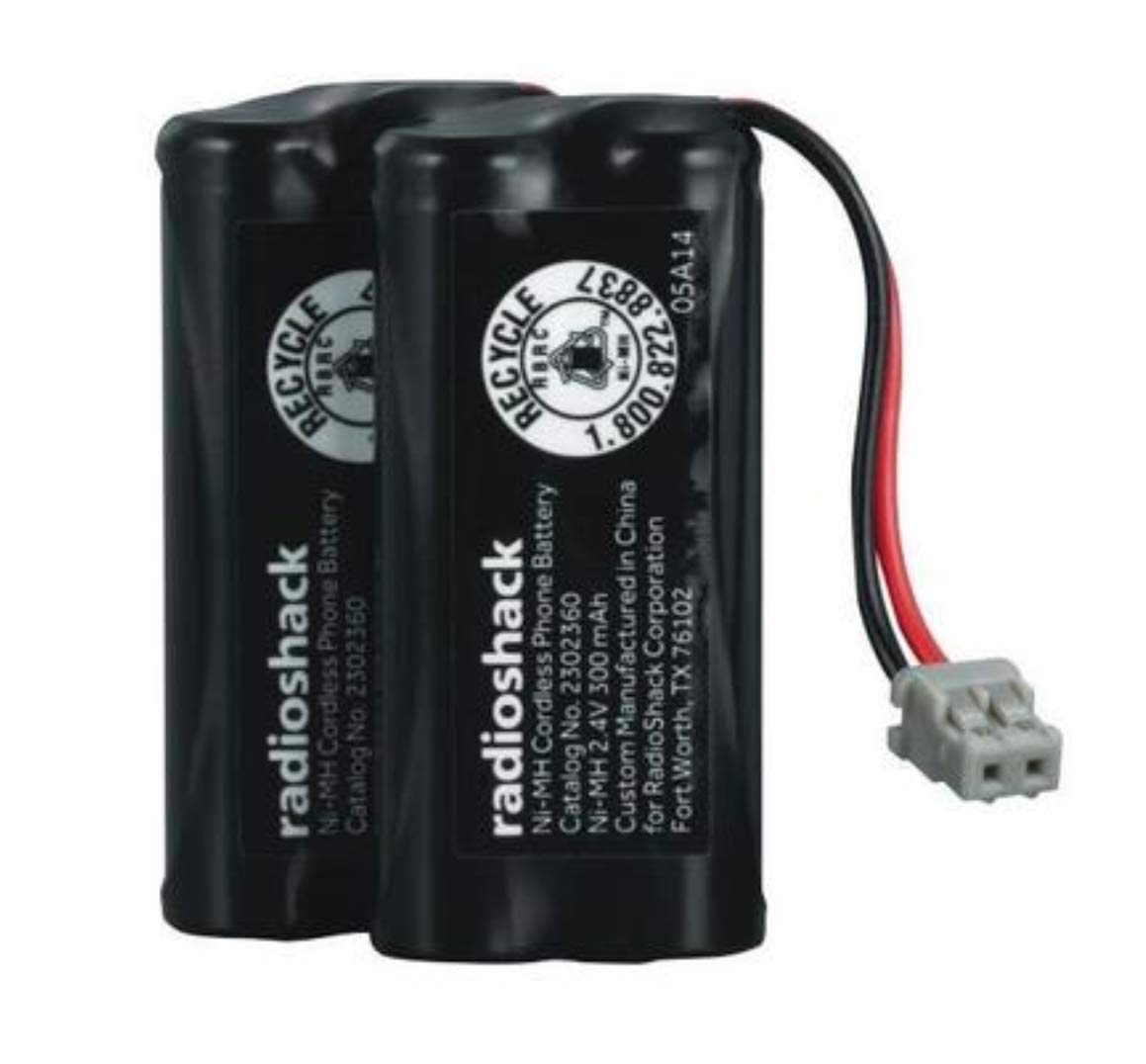 Enercell 2.4V 300mAh Rechargeable Ni-MH Battery for Cordless Phones - 2 Pack - Long Lasting Power for Home & Office Communication Devices