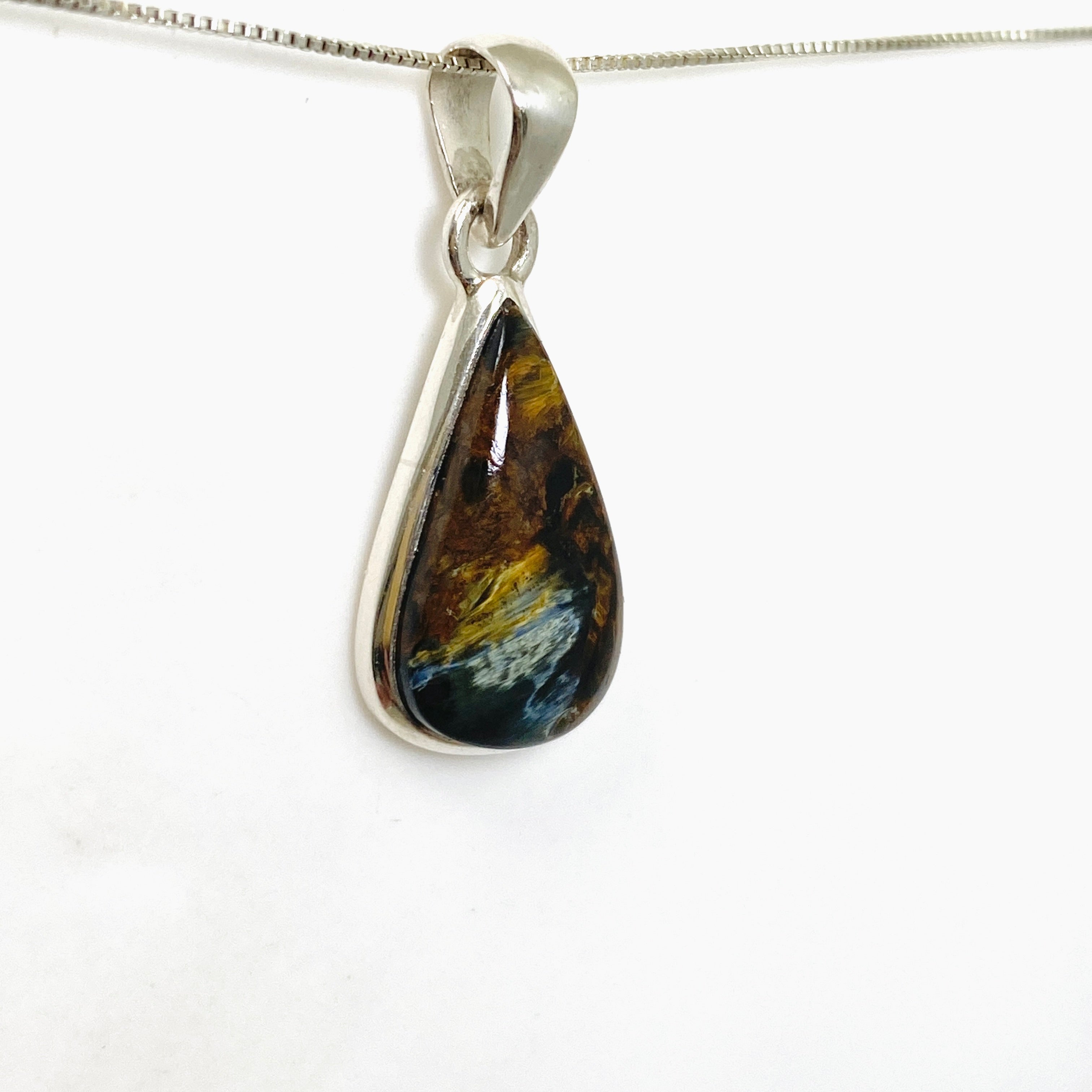 Natural Pietersite Teardrop Cabochon Pendant - Handmade Gemstone Jewelry PPGJ1061 for Women's Necklace, Healing Crystal Gift, Boho & Spiritual Style