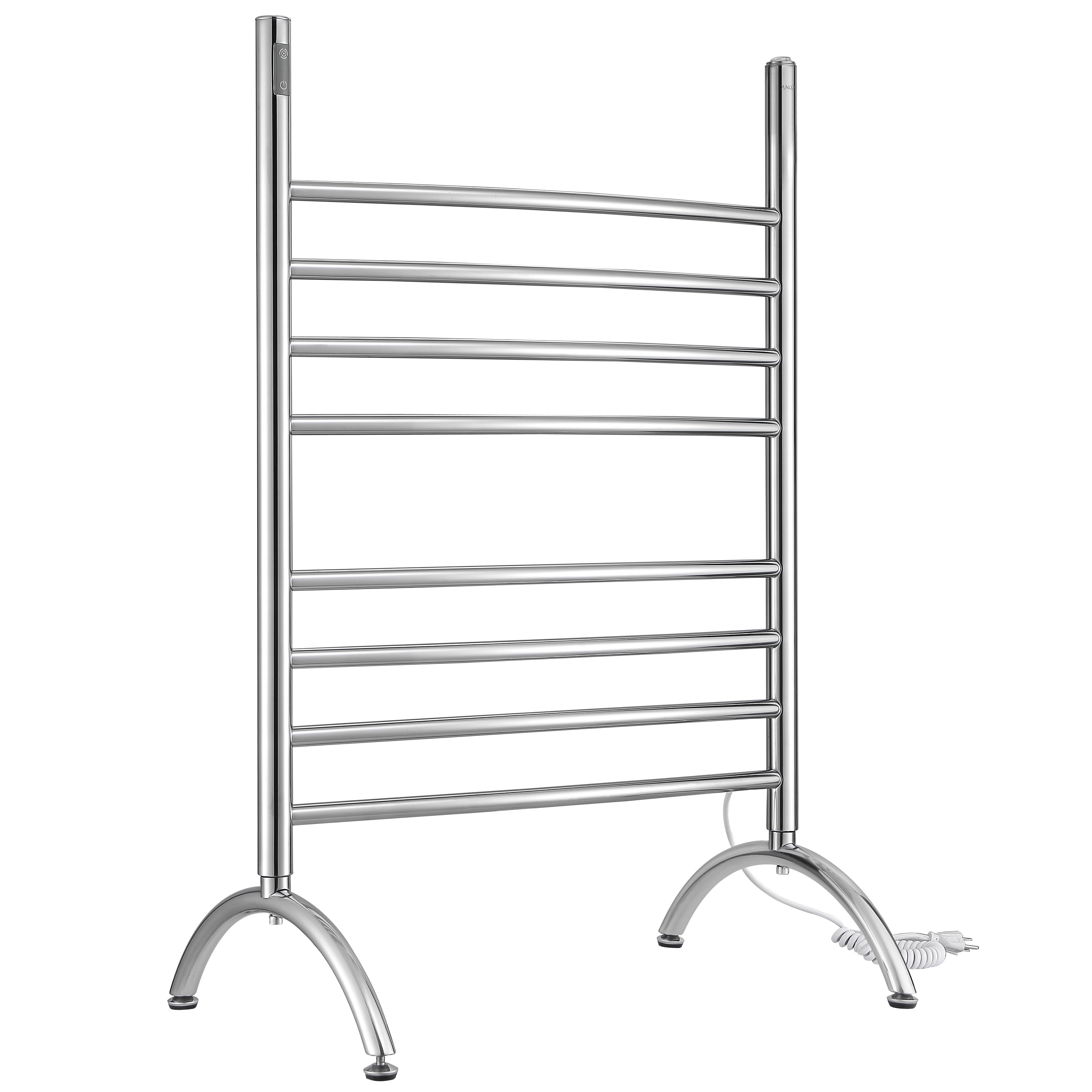 Imperia OBT 3-in-1 8-Bar Towel Warmer with Built-in Timer | Polished Stainless Steel | Perfect for Spas, Bathrooms & Luxury Hotels