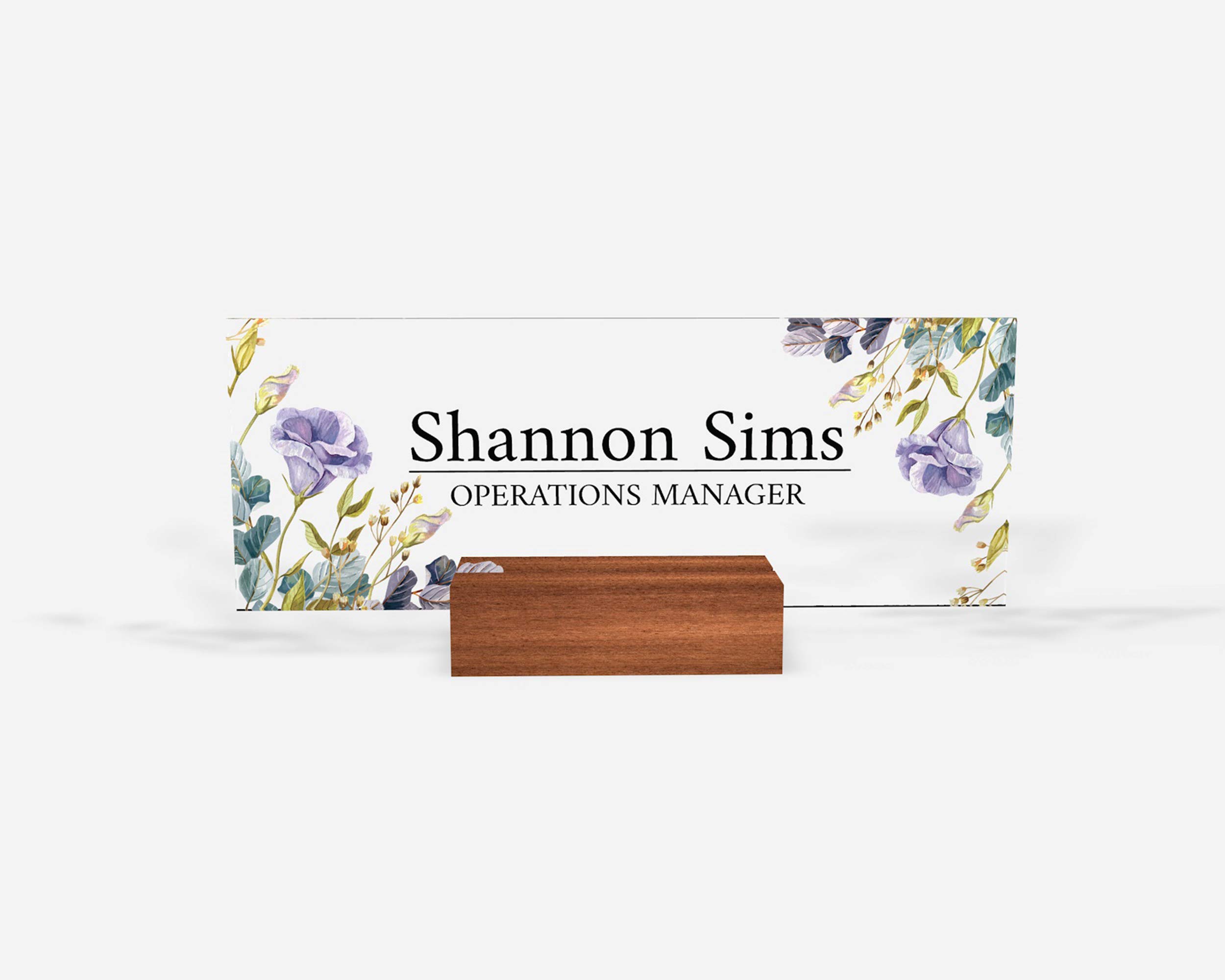 Personalized Desk Name Plate - Custom Engraved Office Name Sign for Executive, Business & School - Modern 8