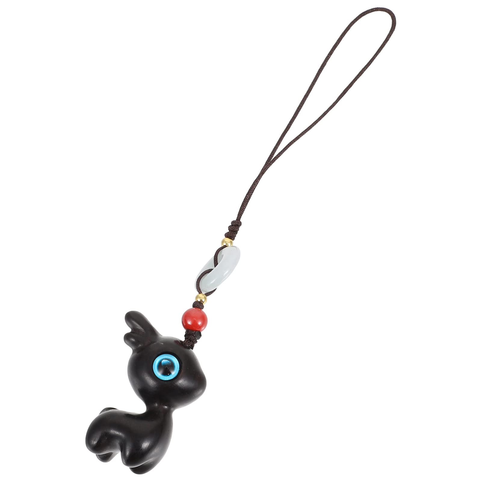Amosfun Sandalwood Deer Pendant Phone Lanyard - Anti-Lost Keychain for Phone, Keys, Camera & Purse - Stylish Hanging Decoration for Backpacks, Bags & Everyday Carry Accessories | Perfect for Travel, Work & Outdoor Activities