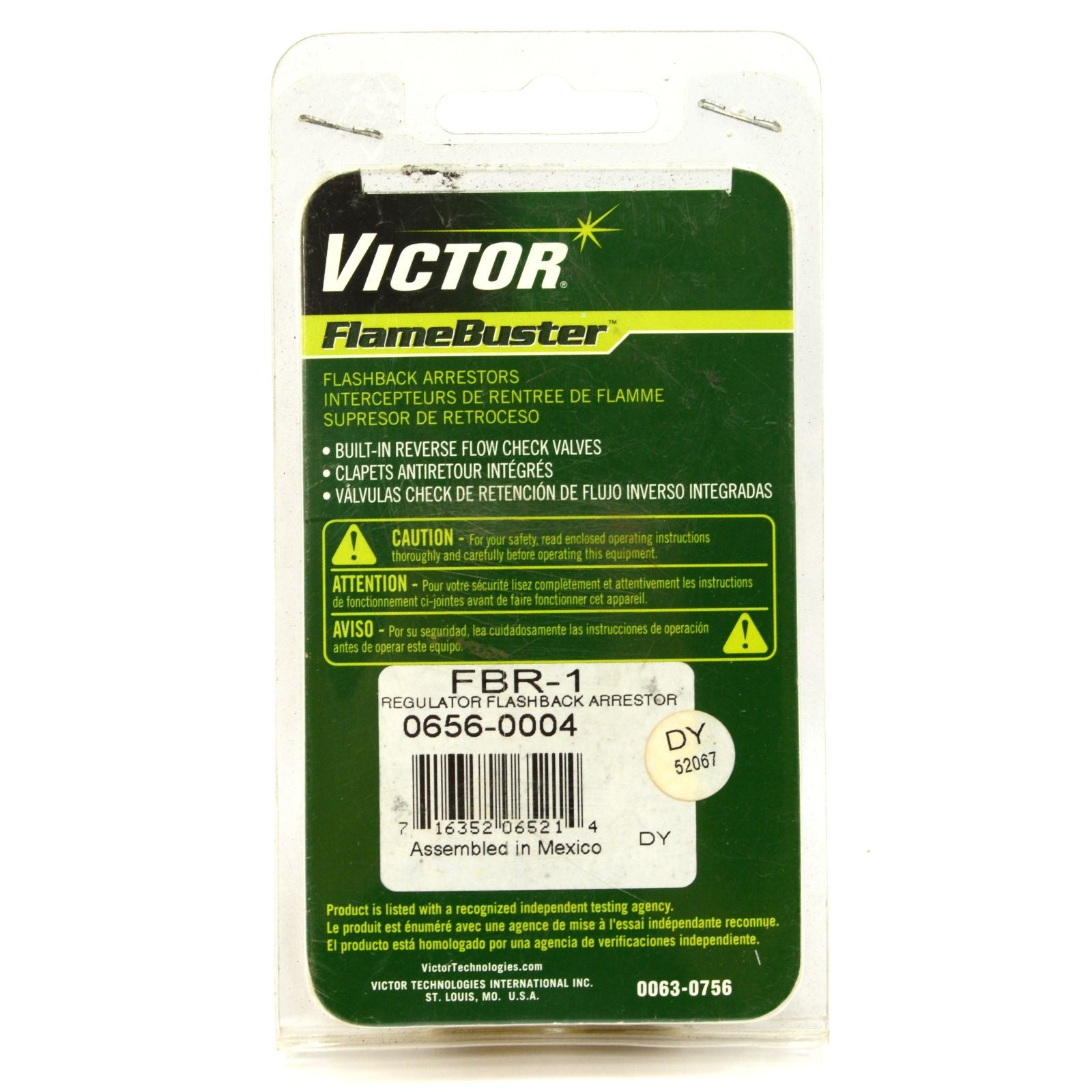 VICTOR FLAMEBUSTER FBR 1 0656 0004 Regulator Flashback Arrestor - Premium Gas Welding Safety Device for Torch & Cutting Equipment - Perfect for Industrial Metal Fabrication & HVAC Repair