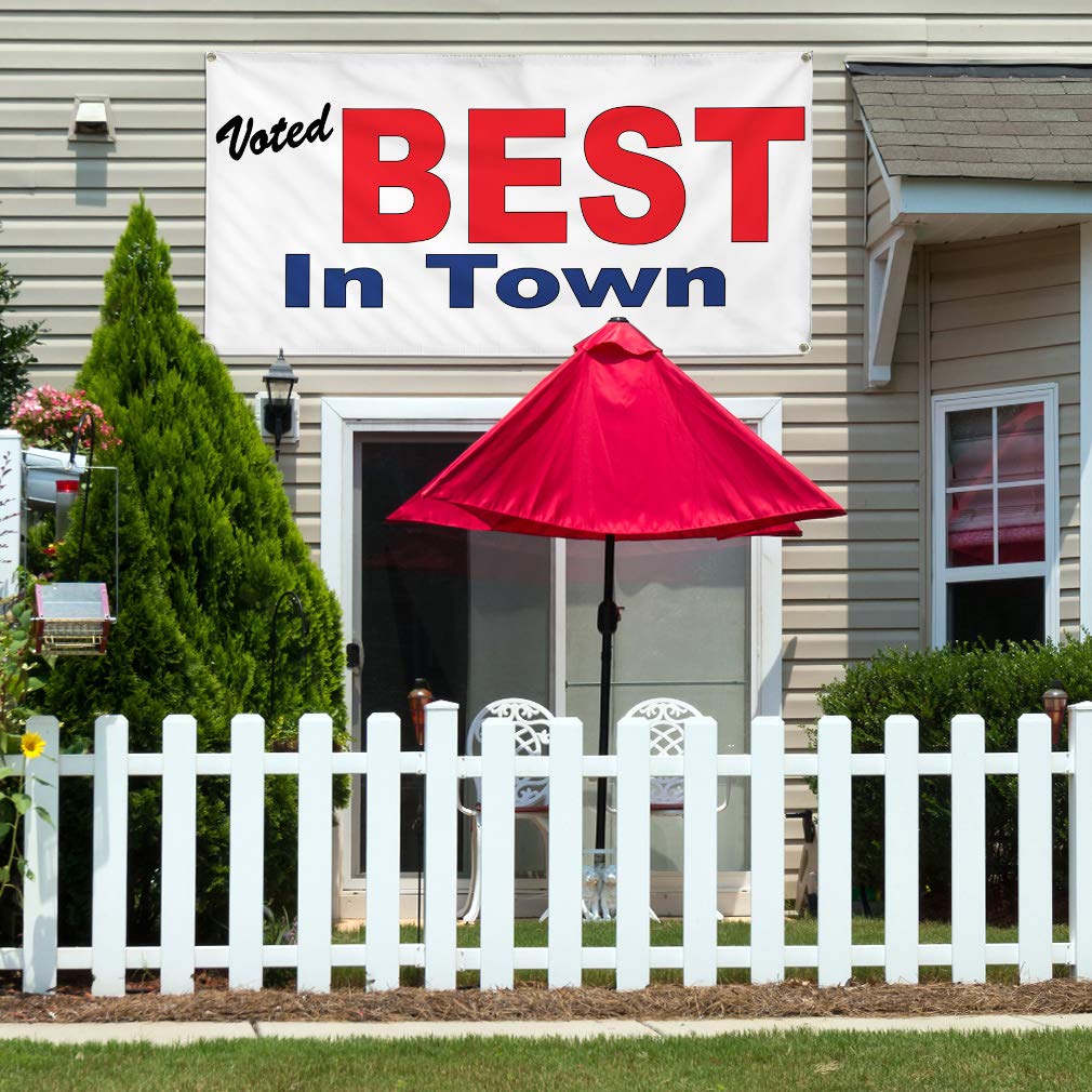 Premium Vinyl Banner - Multiple Sizes (60x144 Inches) | Weatherproof & Durable Outdoor Business Sign with 10 Grommets | Perfect for Yard Signs, Political Campaigns, Store Promotions & Industrial Use