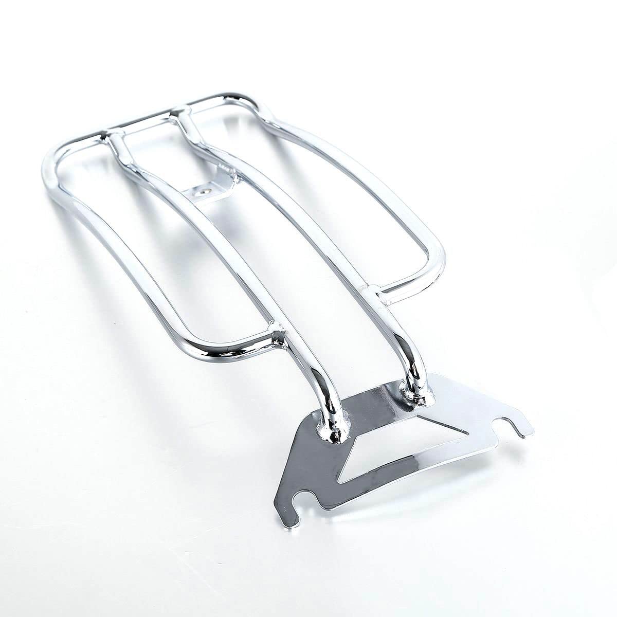 Chrome Solo Seat Luggage Rack for Harley Davidson Touring Road King FLHR (1997-2022) | Heavy-Duty Motorcycle Storage | Perfect for Long Rides & Road Trips