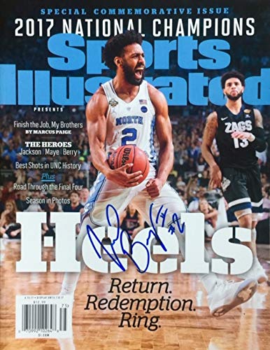 Joel Berry UNC Tar Heels Autographed Sports Illustrated Magazine April 13 2017 - Authentic Collectible for Basketball Fans & Memorabilia Enthusiasts - Perfect for Display in Home, Office, or Man Cave