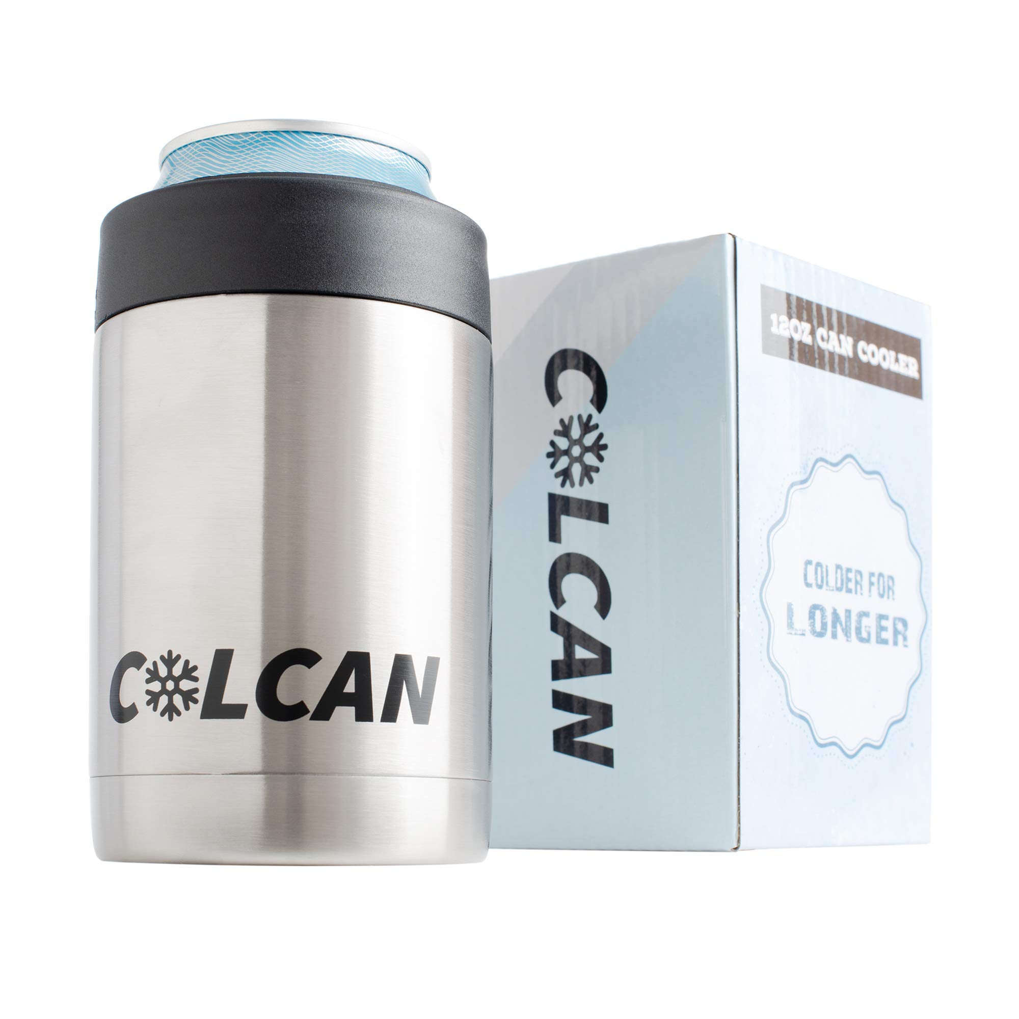 12oz Stainless Steel Double Wall Insulated Beer & Soda Can Cooler - Keep Drinks Cold for Hours, Perfect for BBQs, Camping & Outdoor Parties