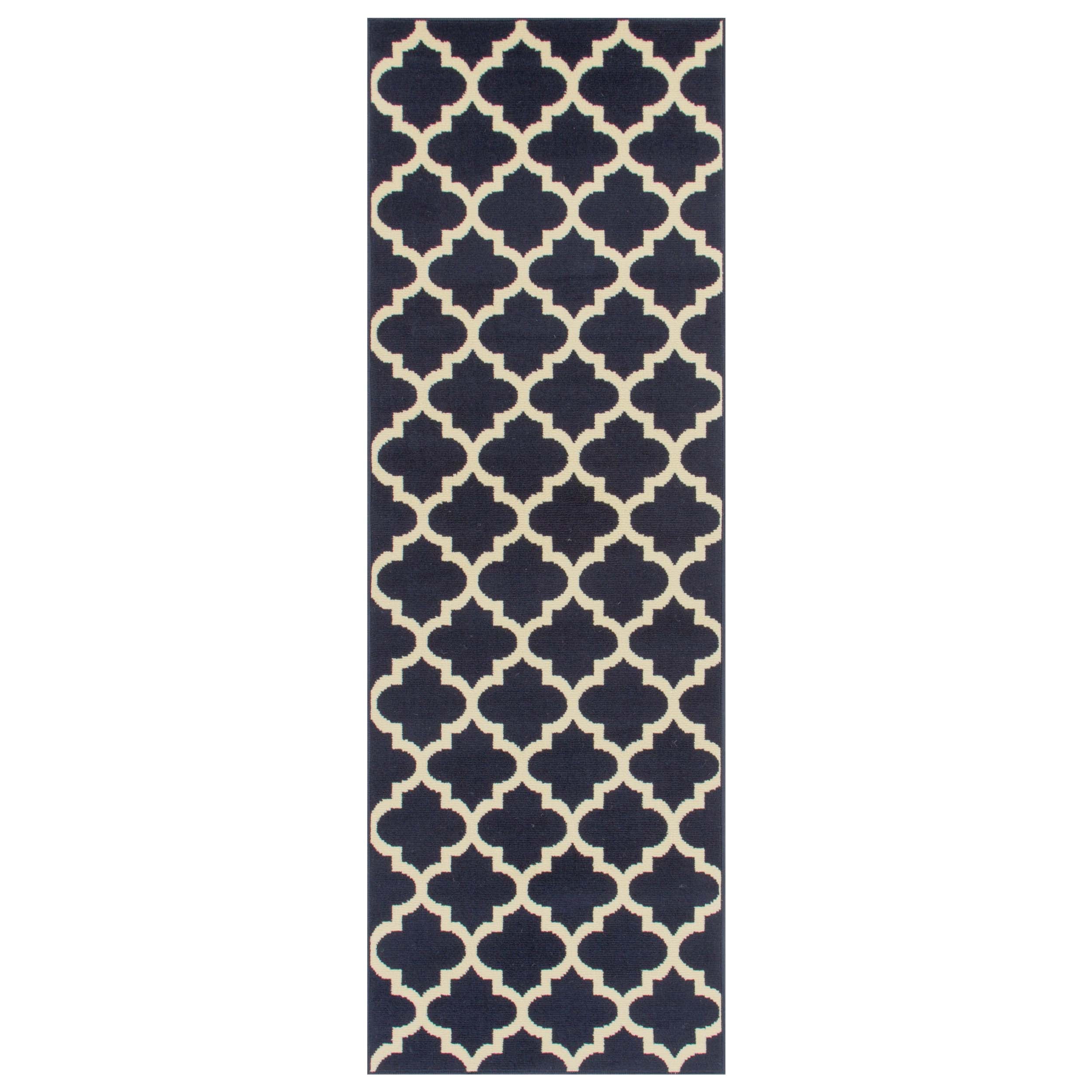 Modern Quatrefoil Geometric Trellis Indoor Area Rug - Non-Slip Soft Living Room Carpet for Bedroom, Nursery, Dorm & Home Decor - 5x7 Feet Grey Bohemian Style