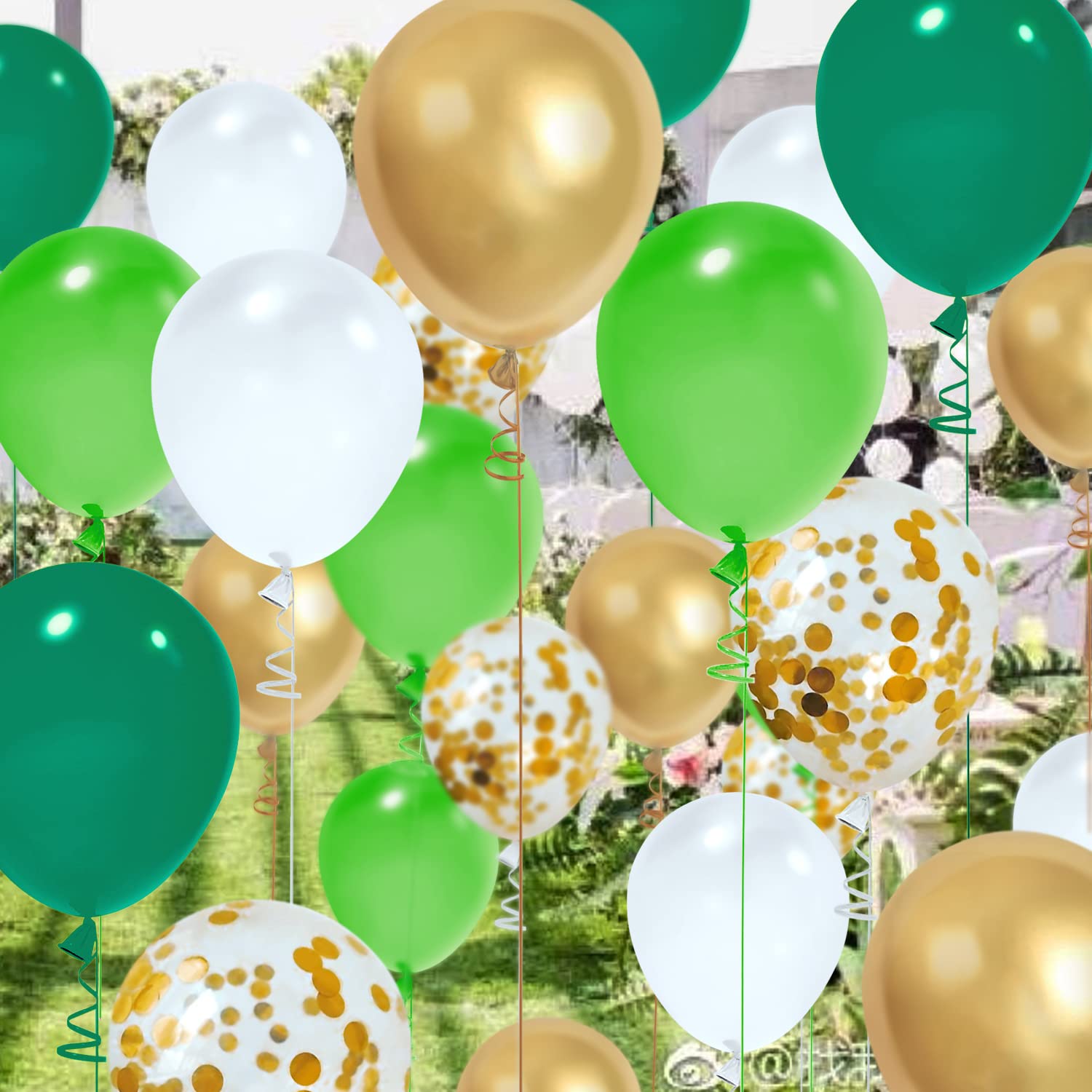 50 Pcs 12 Inch St. Patrick's Day Balloons - Shamrock & Gold Decorations for Irish Themed Parties, Baby Showers, Weddings & Birthday Celebrations - Perfect for Home, Office & Outdoor Decor