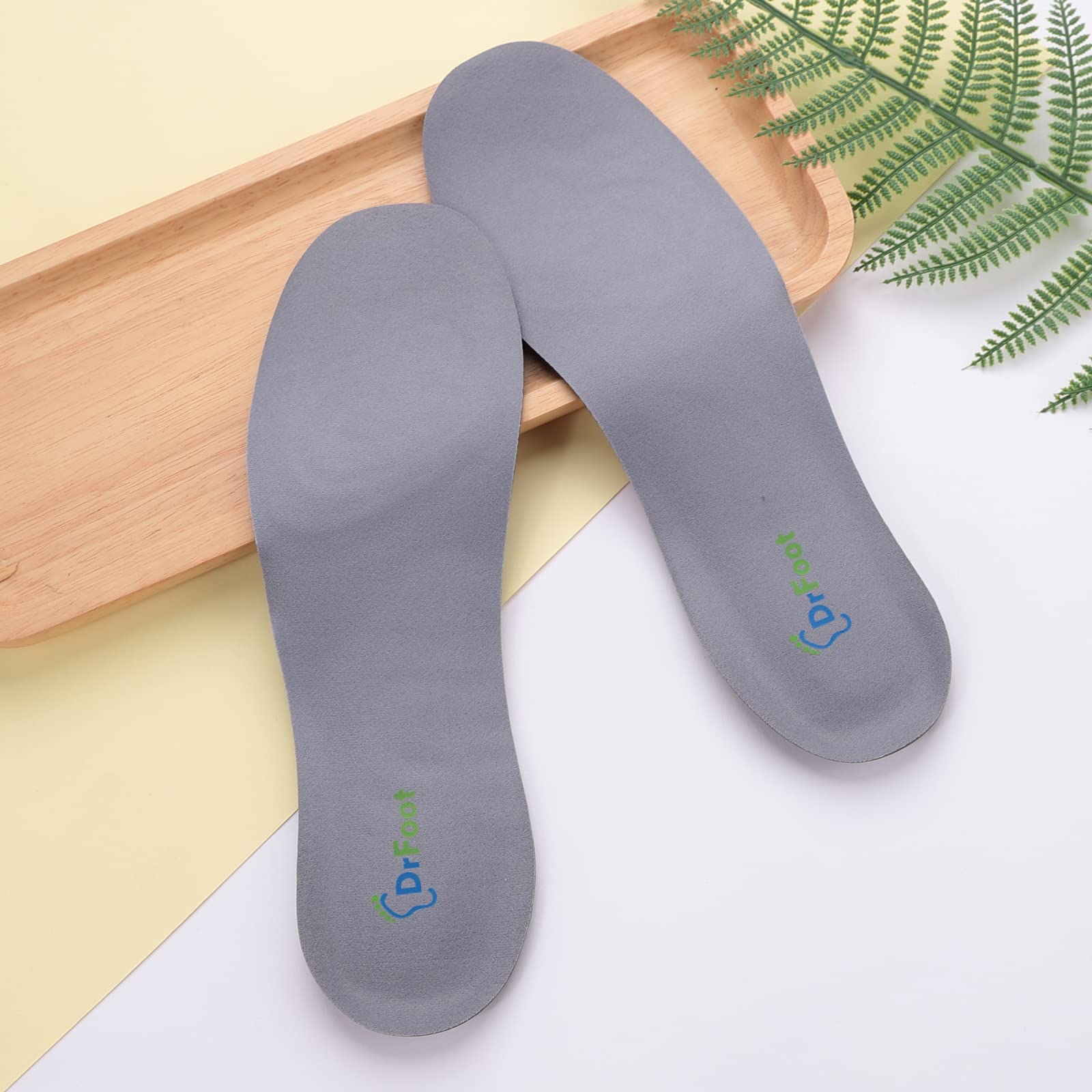 Dr Foot Arch Support Insoles for Women & Men - Gel Shoe Inserts for Flat Feet, Plantar Fasciitis Relief - Comfortable Silicone Cushion Insoles with Dual Gel Technology - Perfect for Running, Walking & All-Day Wear