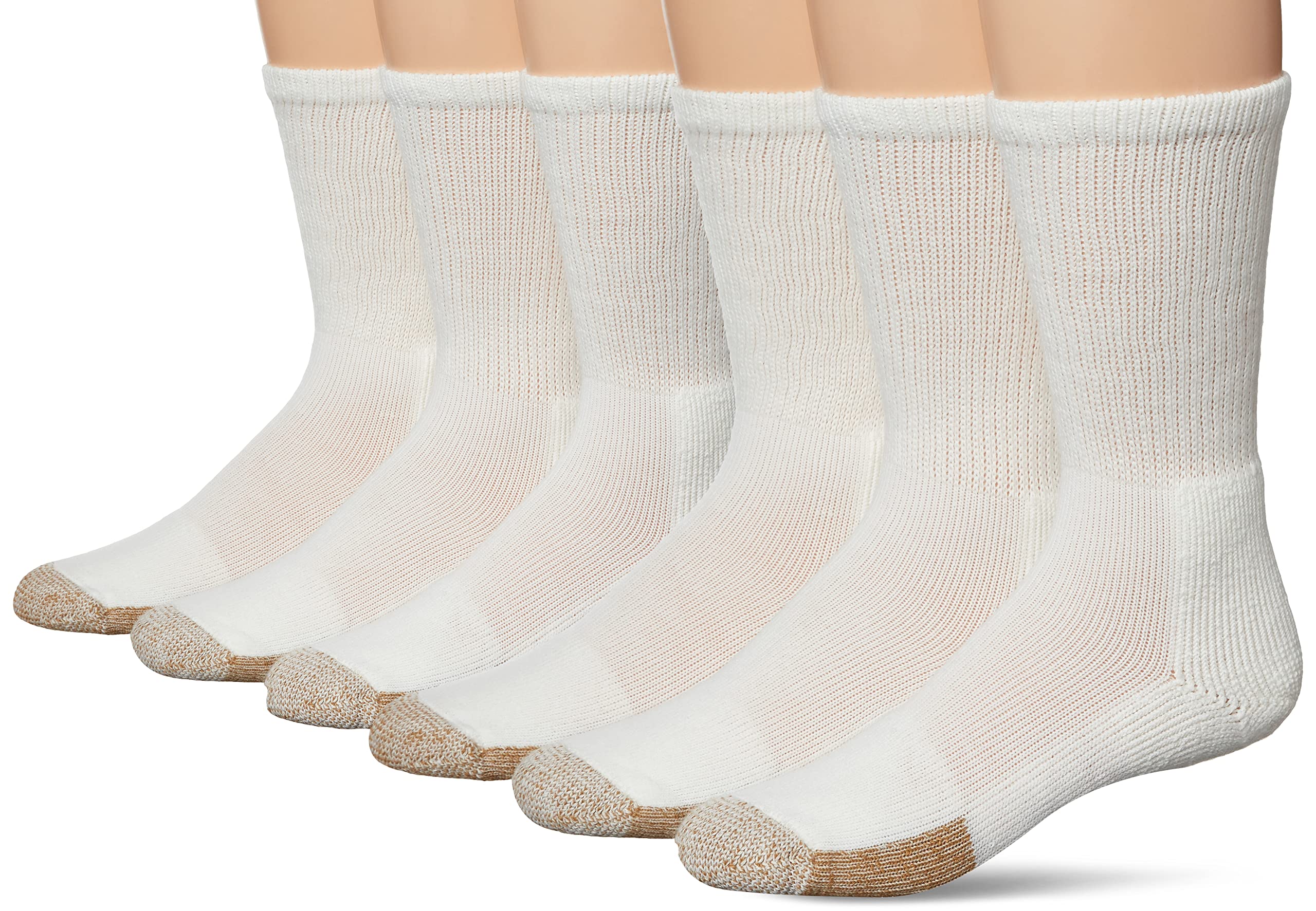 5+1 Bonus Pack - Premium Tennis Maximum Cushion Crew Socks (White, Large) - Buy 5 Get 1 Free - Perfect for Tennis, Running & Sports Performance
