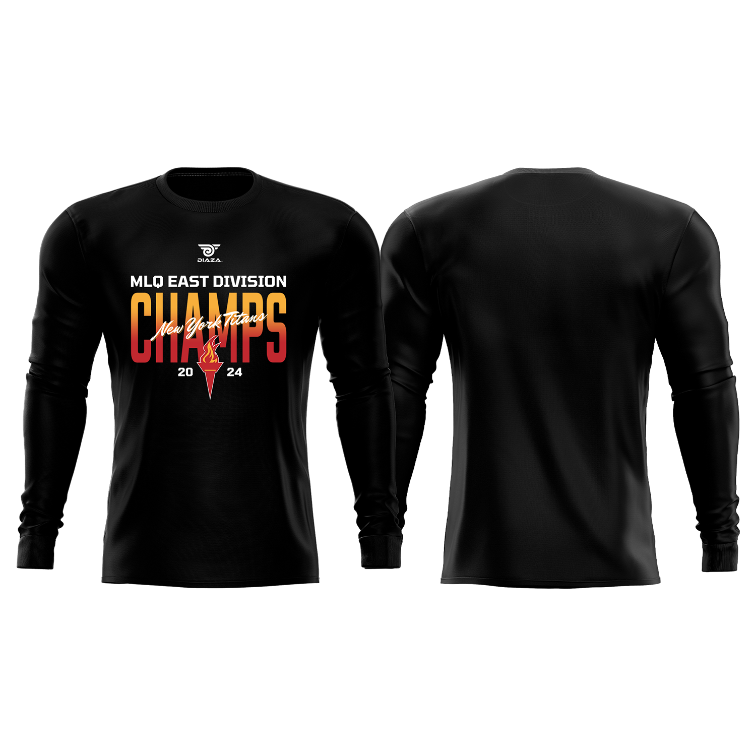 New York Titans Dipro Black Long Sleeve Shirt for Men - Comfortable Athletic Wear for Gym, Workout & Casual Street Style
