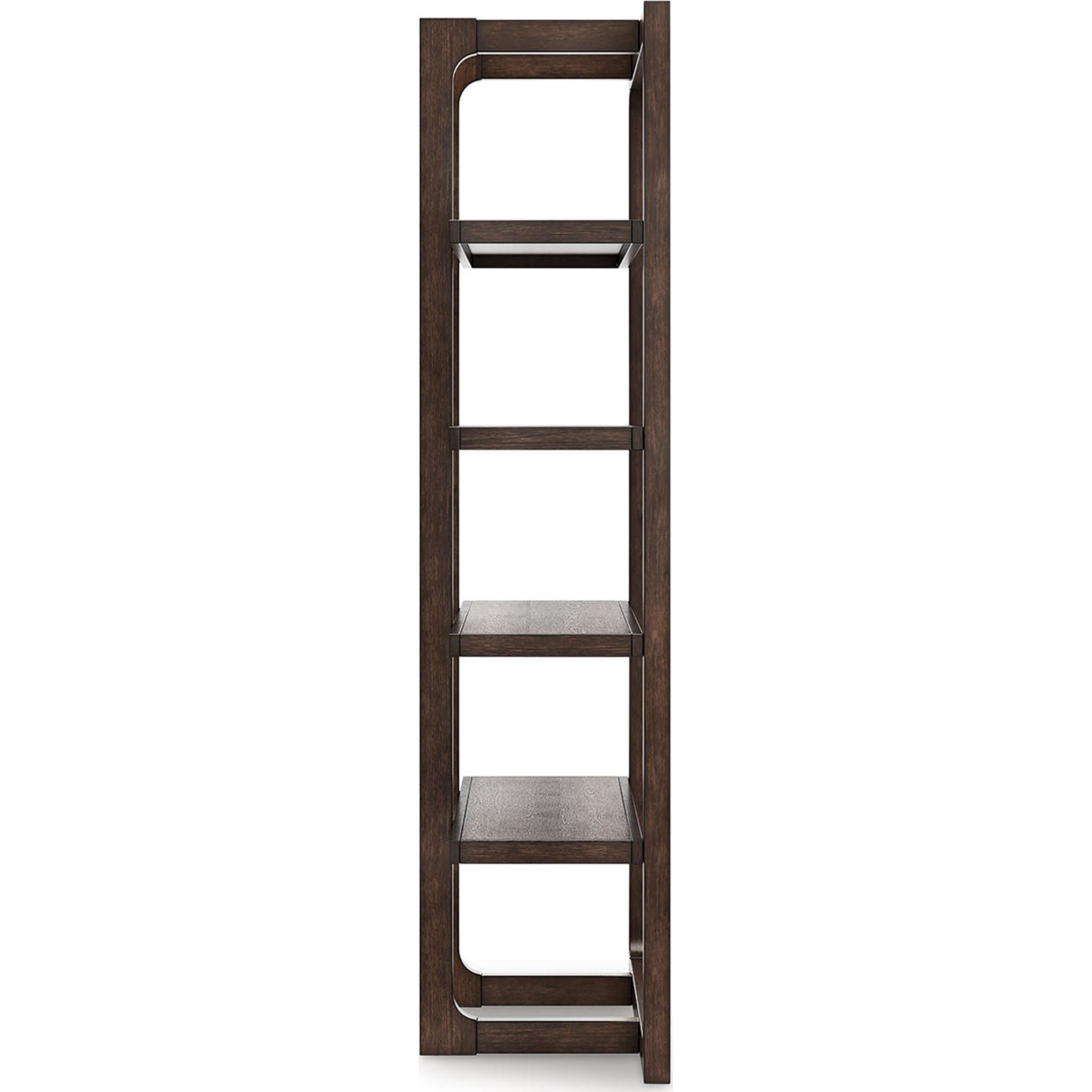 Breckington Dark Brown Bookcase - Modern Wooden Bookshelf for Living Room, Bedroom & Office Storage