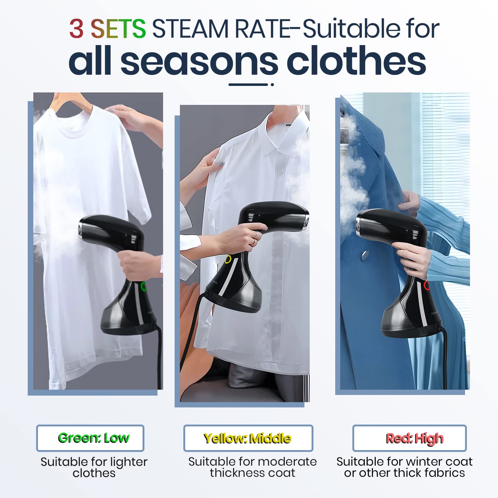 Zorslesy 1800W Portable Handheld Steamer Iron for Clothes - Fast Heat Up Garment & Fabric Steamer with 300ml Water Tank - Perfect for Travel, Home Use, and Professional Clothing Care