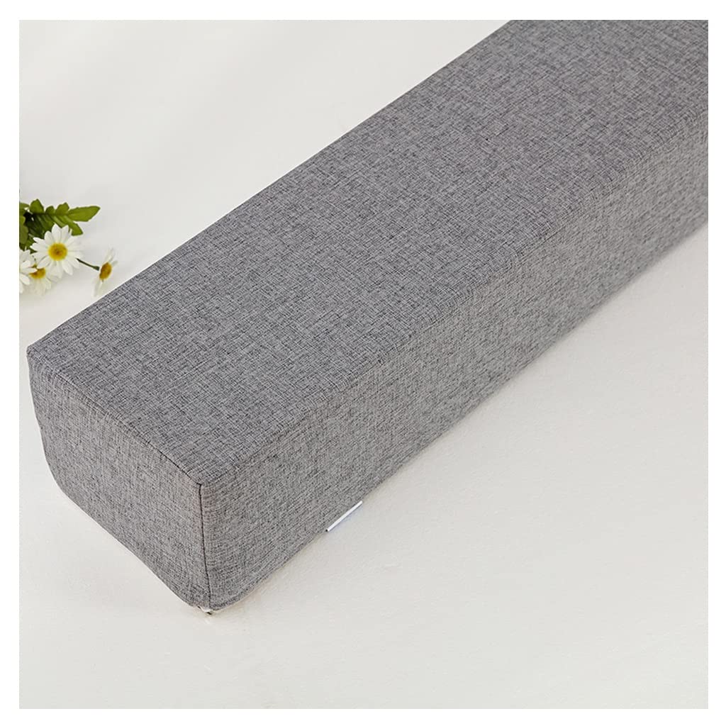 Bed Gap Filler Pillow - 10x10x180cm Gray Wedge Pillow for Mattress & Headboard Gap, Sofa Cushion Support | Perfect for Bedroom, Living Room & Dorm Use