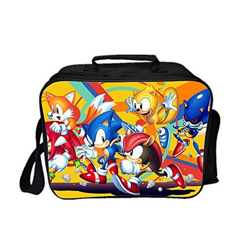 Qushy Sonic Insulated Lunch Box for Adults - Leakproof Reusable Lunch Bag for Work, School, Picnic & Travel - Fashionable Unisex Meal Container (Blue)
