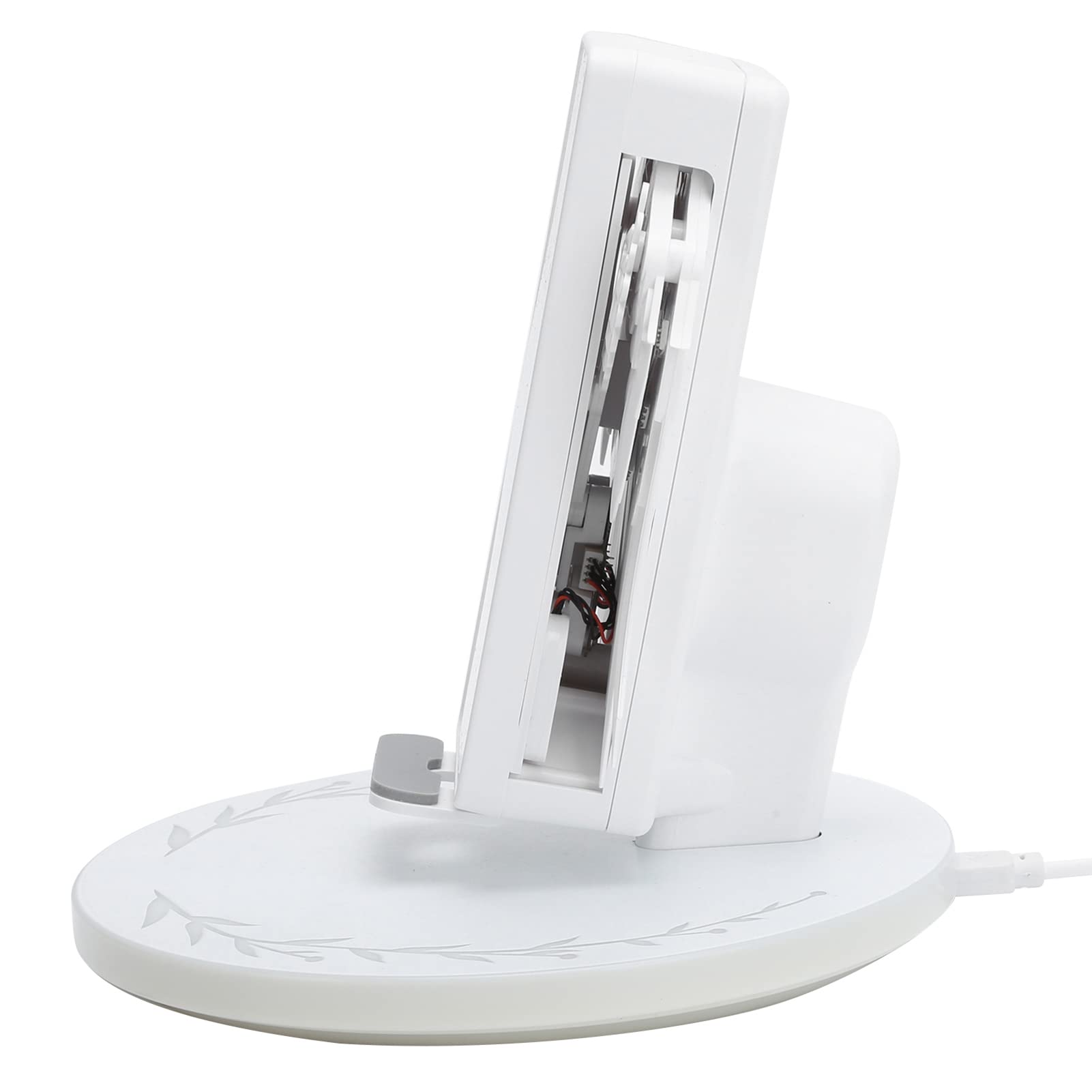 10W Fast Wireless Charging Stand with Angel Wing Design - 7 Color LED Light, Overload Protection, Qi-Certified for iPhone 15/14/13/12, Samsung Galaxy S23/S22/S21, AirPods - Perfect for Bedside, Office & Car Use