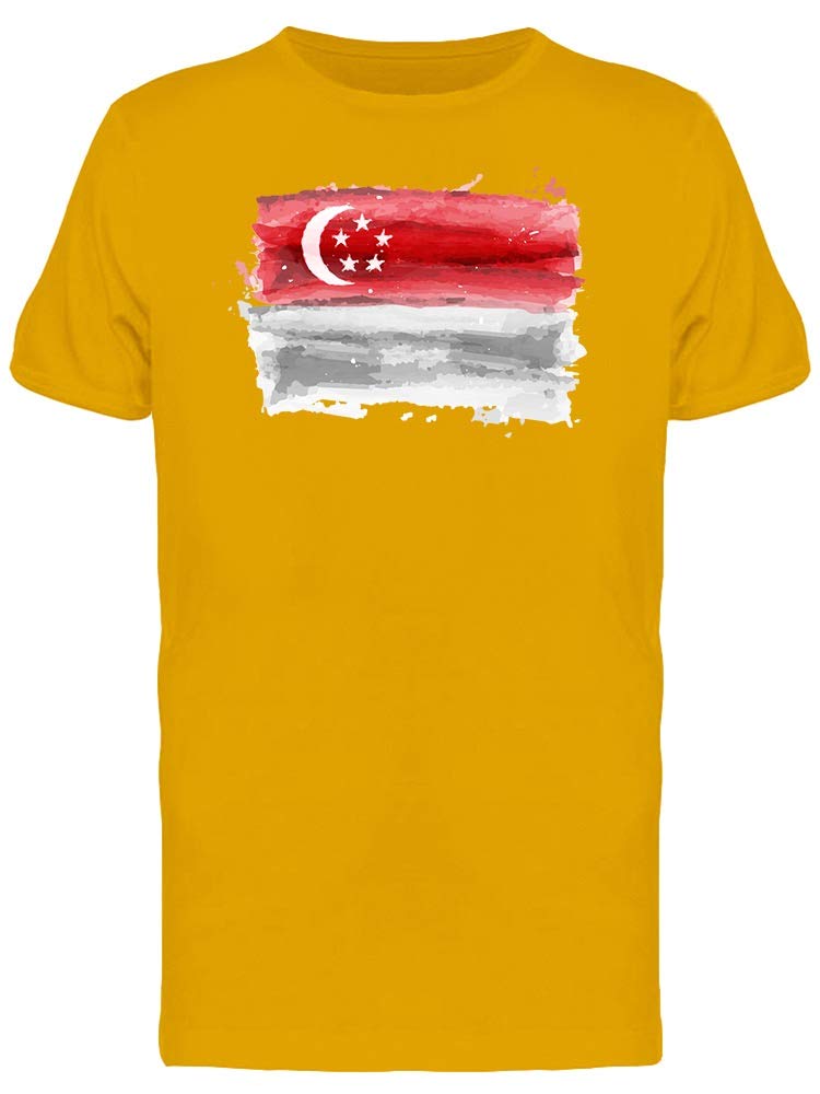 Singapore Skyline Brush Painting T-Shirt for Men - Stylish Urban Graphic Tee for Casual Wear & Travel