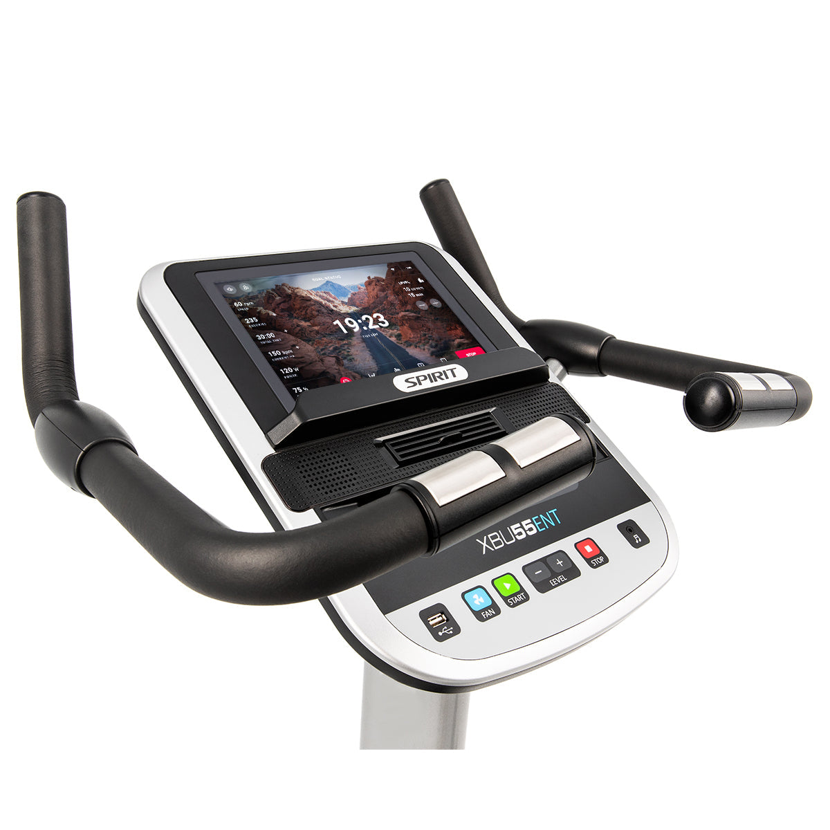 Spirit XBU55 Upright Exercise Bike for Home Gym - Indoor Cycling Equipment for Cardio Workout | Perfect for Small Spaces & Apartment Fitness
